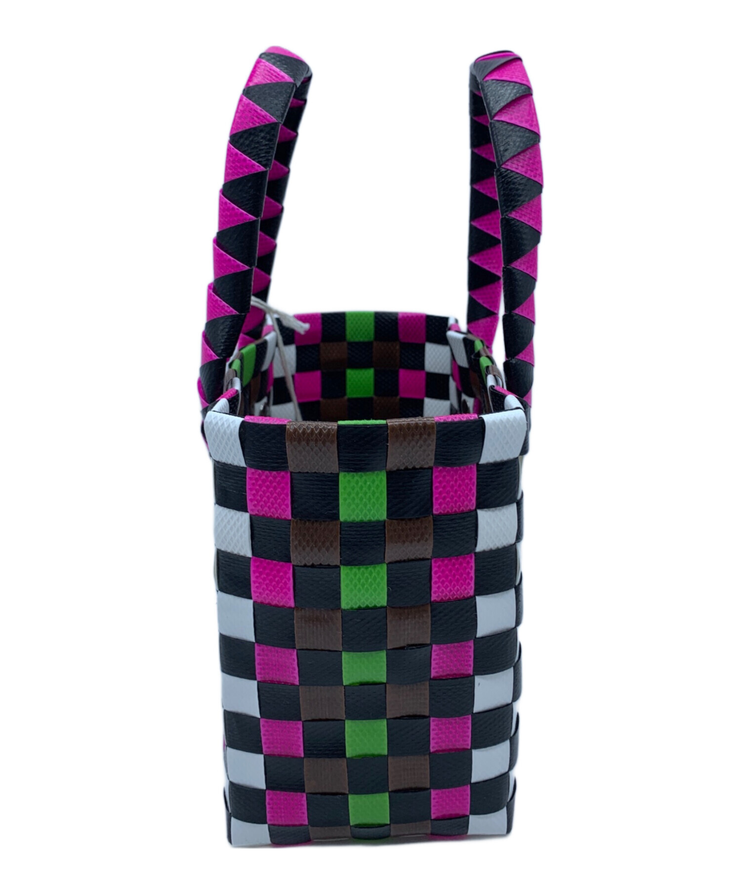 ハンドバッグ marni かごバッグ ミニ MARNI かごバッグ チェック柄