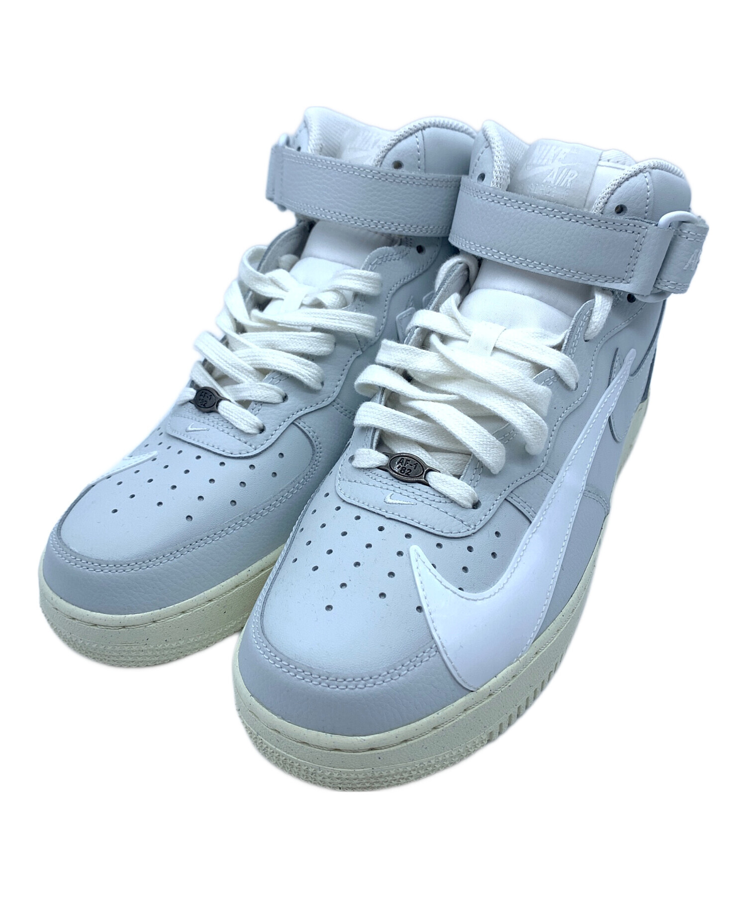 NIKE ナイキ スニーカー 27cm 白x青系xグレー系 【古着】【中古】 中古・古着通販】NIKE (ナイキ) ミッドカットスニーカー グレー