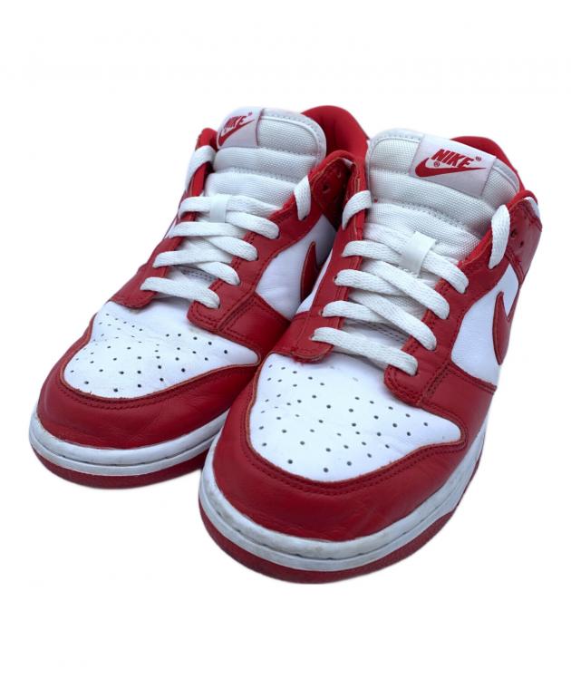 NIKE ナイキ スニーカー 27cm 白x赤 【古着】【中古】 中古・古着通販】NIKE (ナイキ) ローカットスニーカー レッド×ホワイト