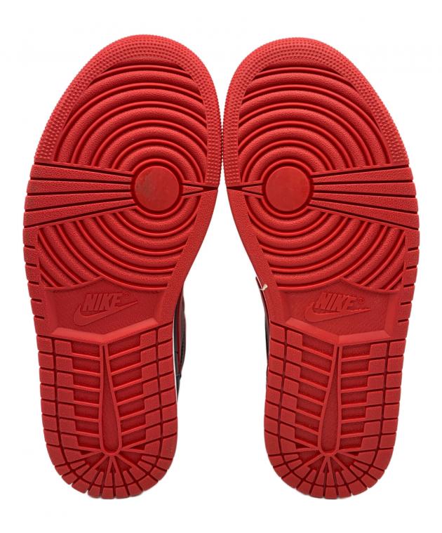 中古・古着通販】NIKE (ナイキ) ハイカットスニーカー レッド×ブラック