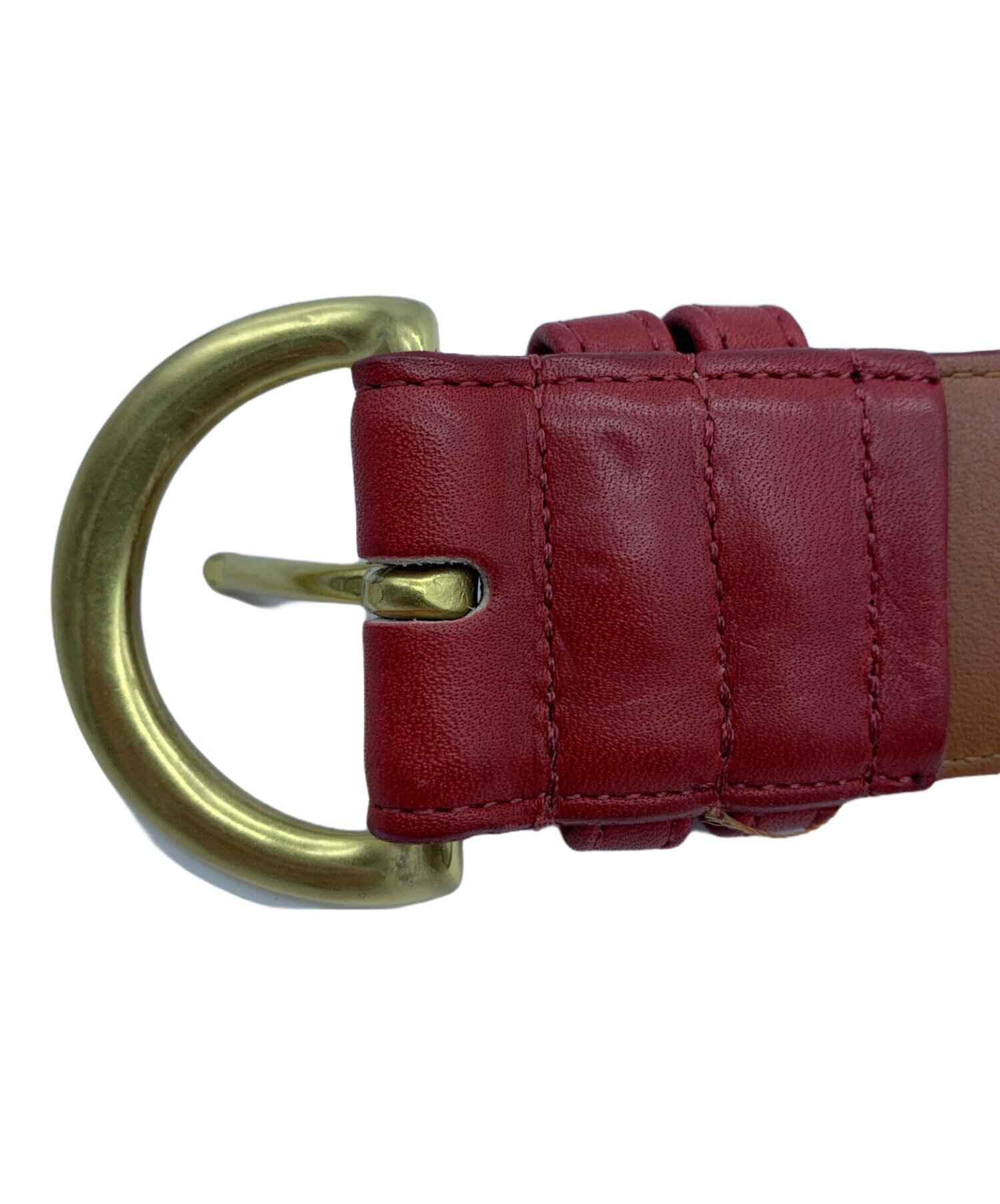 中古・古着通販】COACH (コーチ) レザーベルト レッド｜ブランド・古着