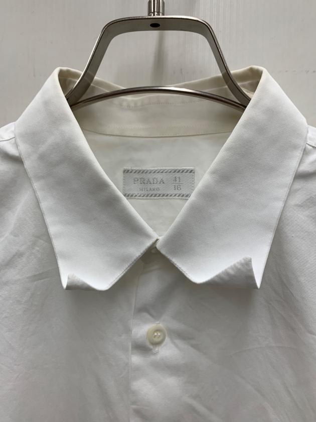 中古・古着通販】PRADA (プラダ) 半袖シャツ ホワイト サイズ:41