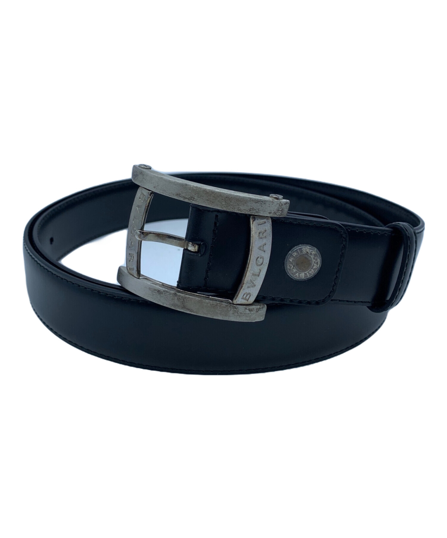 中古・古着通販】BVLGARI (ブルガリ) レザーベルト ブラック｜ブランド