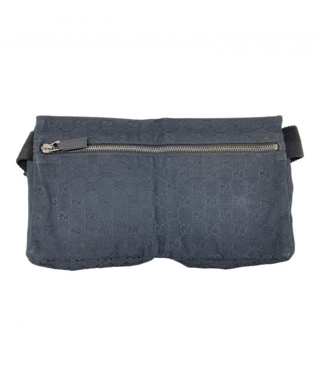 本物 GUCCI グッチ ウエストポーチ レアカラー 中古 グレー 正規品 中古・古着通販】GUCCI (グッチ) ウエストポーチ ブラック｜ブランド