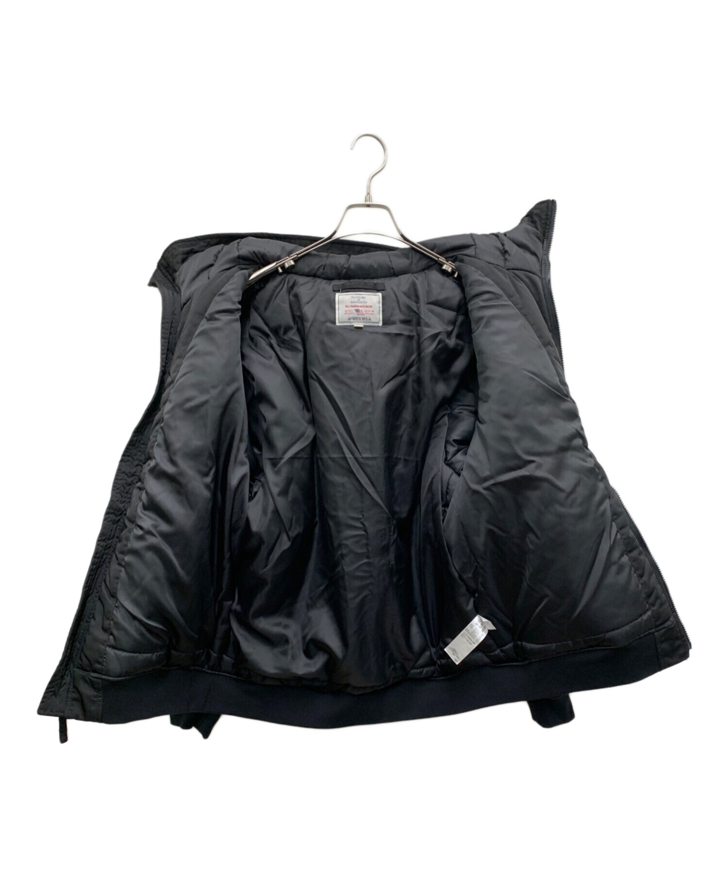 中古・古着通販】AVIREX (アヴィレックス) 中綿ジャケット ブラック 