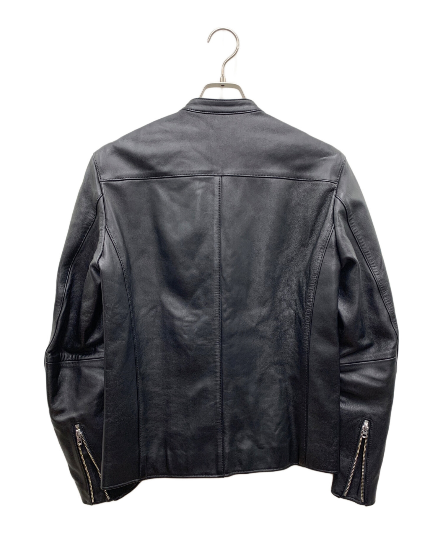 極美品✨リドム　ライダースジャケット　Wジップ　ラムレザー　黒　L 中古・古着通販】LIDnM (リドム) ラムレザーシングルライダース