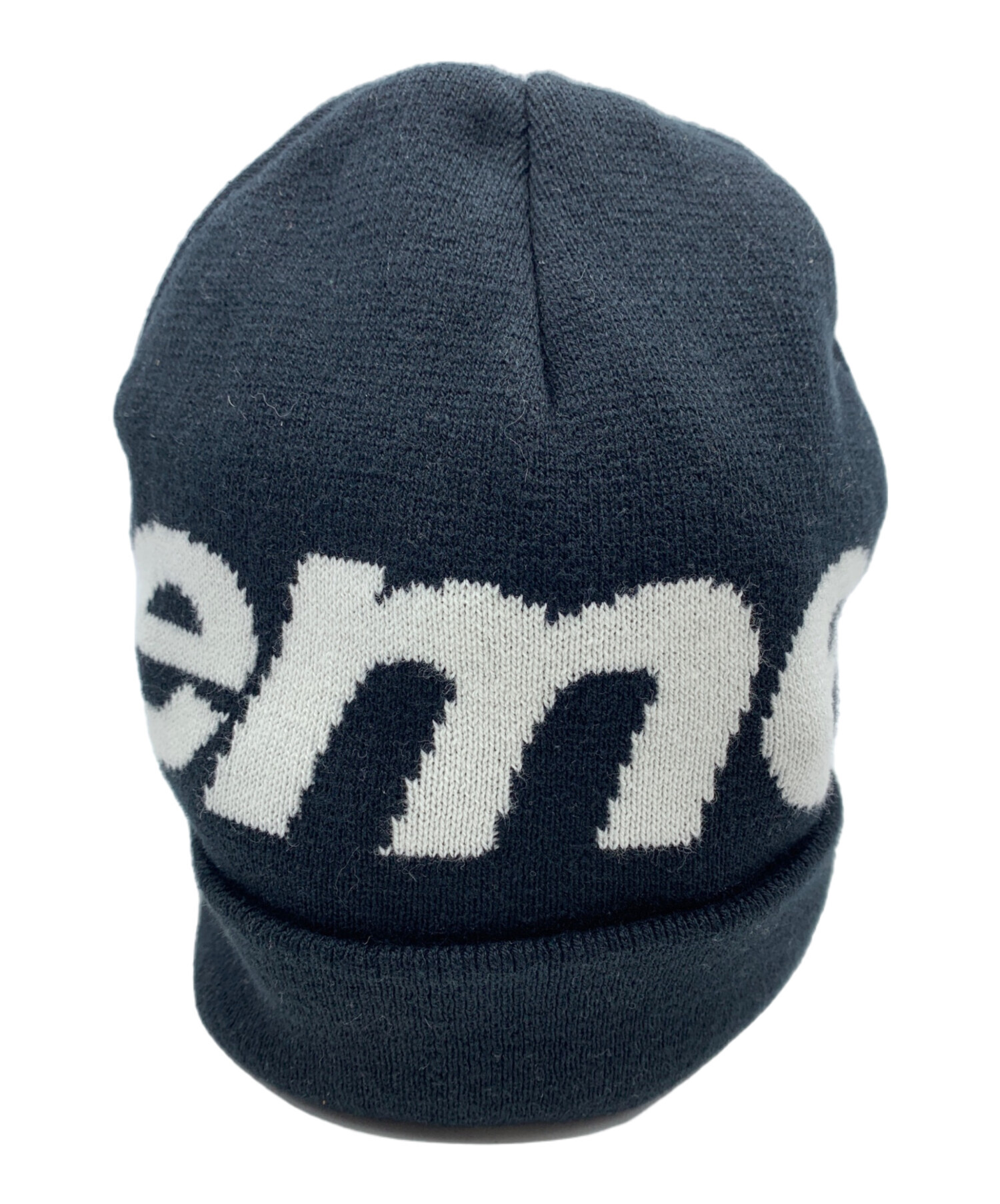 中古・古着通販】SUPREME (シュプリーム) ニット帽 ブラック×ホワイト
