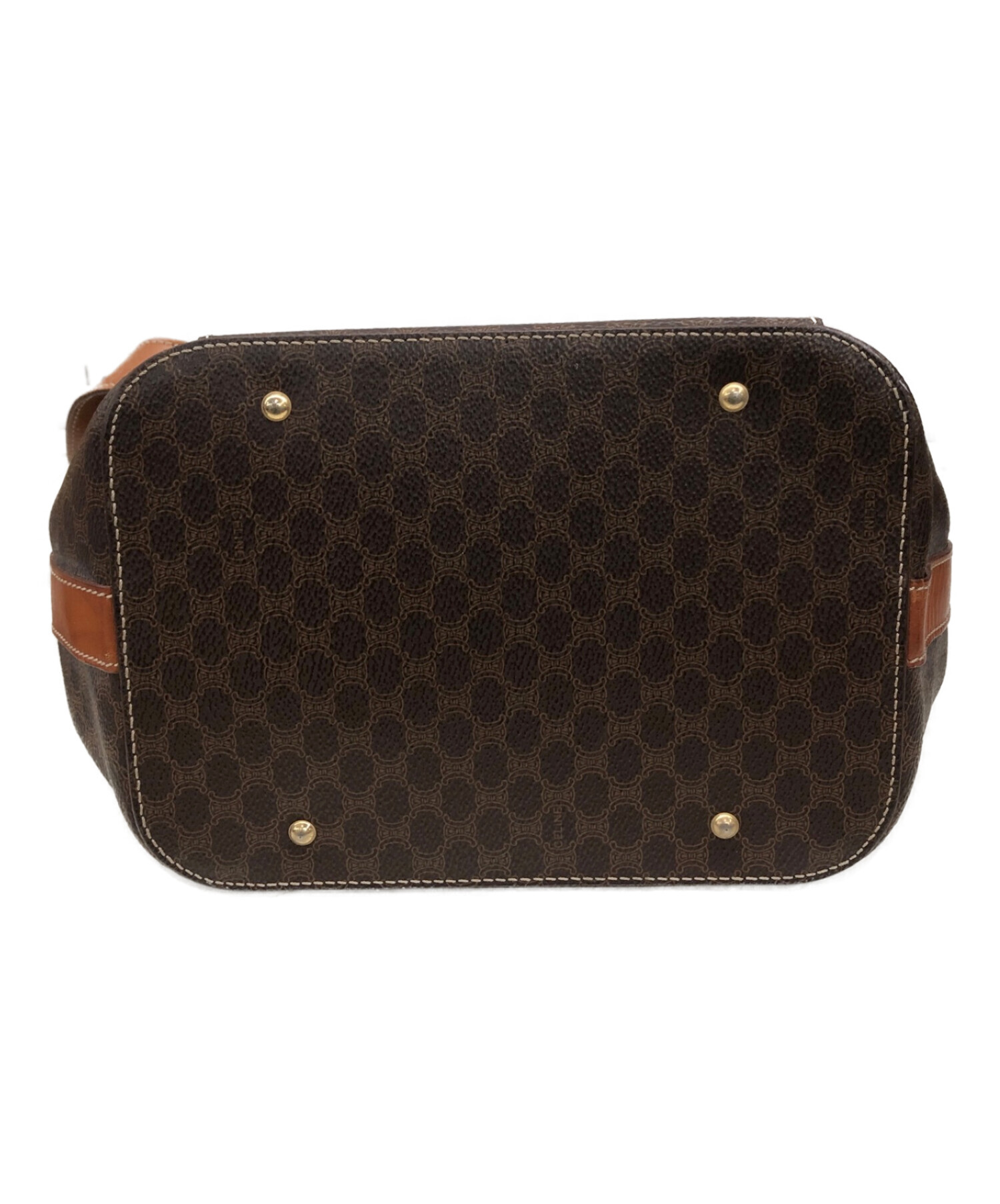 中古・古着通販】CELINE (セリーヌ) 巾着ショルダーバッグ ブラウン