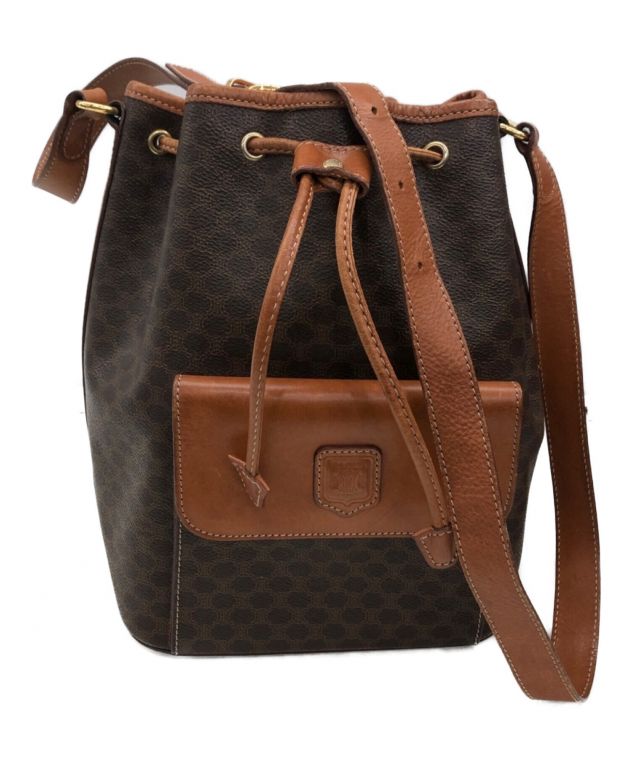 中古・古着通販】CELINE (セリーヌ) 巾着ショルダーバッグ ブラウン