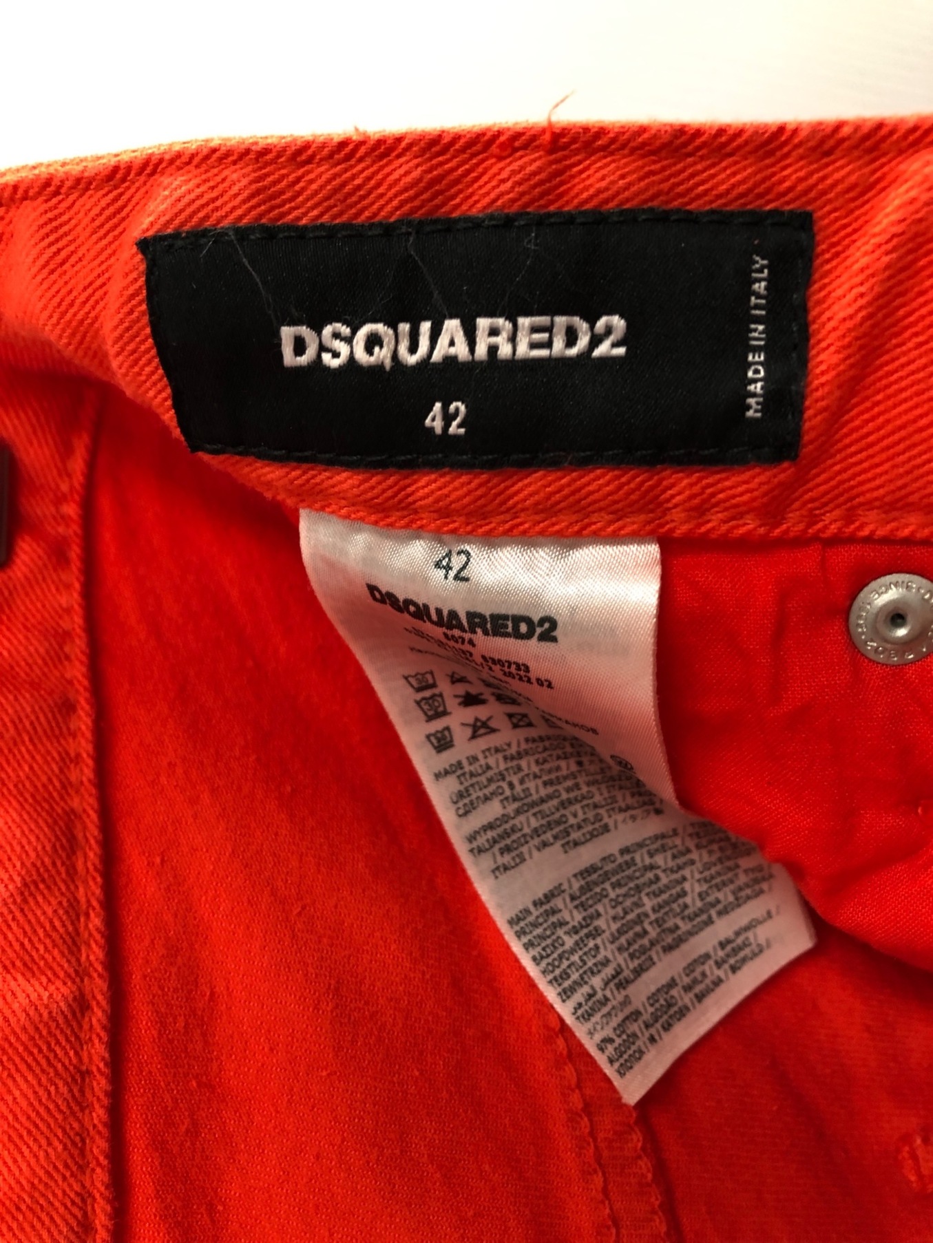 中古・古着通販】DSQUARED2 (ディースクエアード) パンツ オレンジ