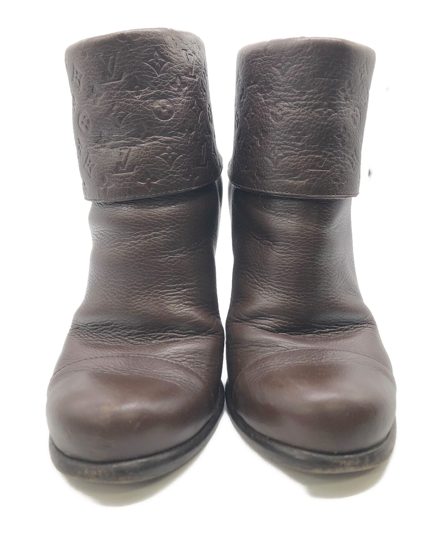 LOUIS VUITTON ヴィトン ブラウン 茶色 アンクルブーツ 23.5