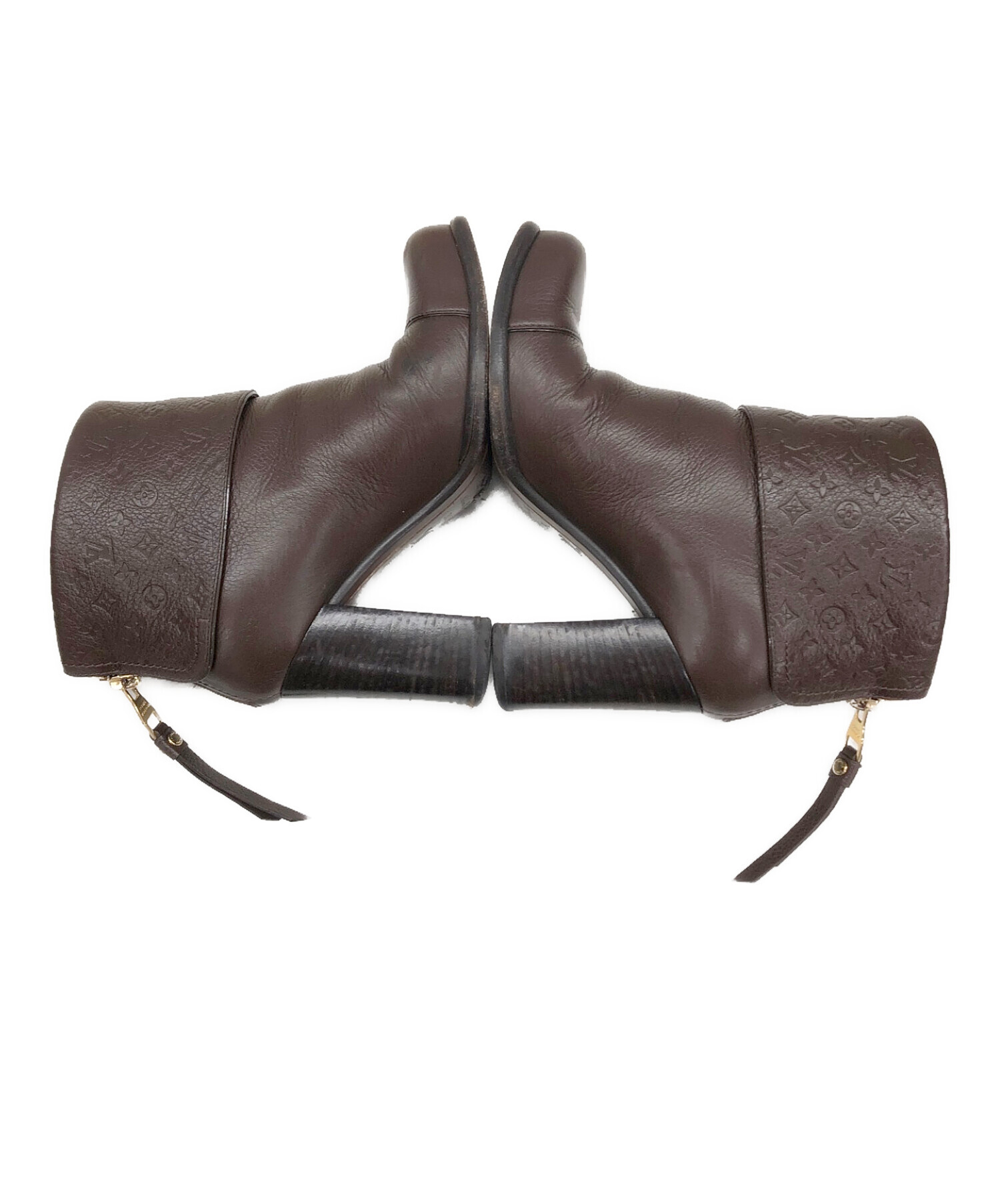 LOUIS VUITTON ヴィトン ブラウン 茶色 アンクルブーツ 23.5