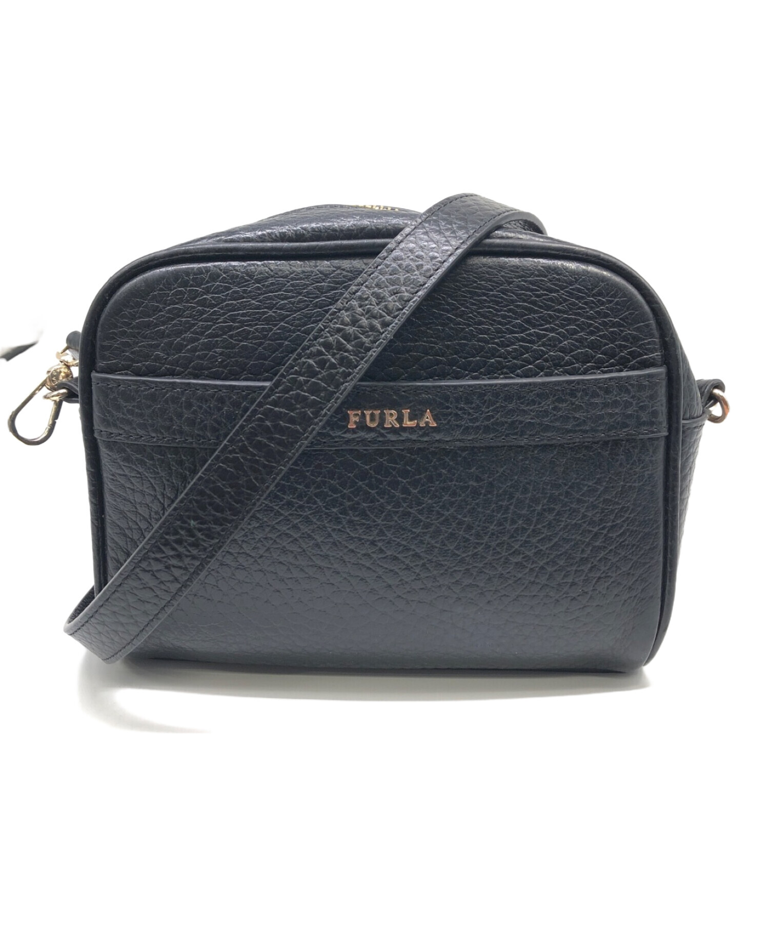 中古・古着通販】FURLA (フルラ) ショルダーバッグ ブラック｜ブランド 