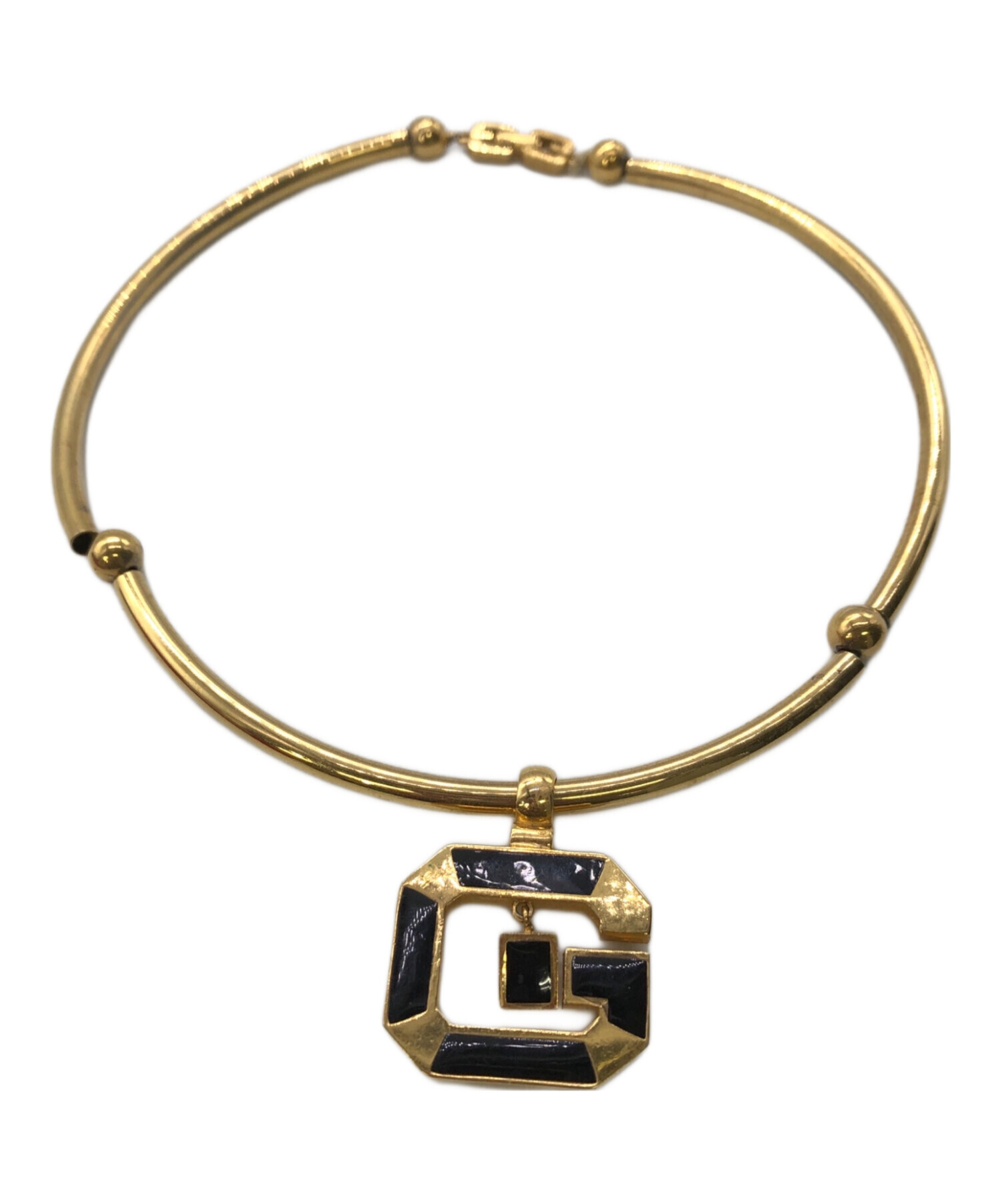 GIVENCHY ジバンシィ ヴィンテージ オメガチェーン チョーカー Gロゴ 中古・古着通販】GIVENCHY (ジバンシィ) ヴィンテージGロゴネックレス