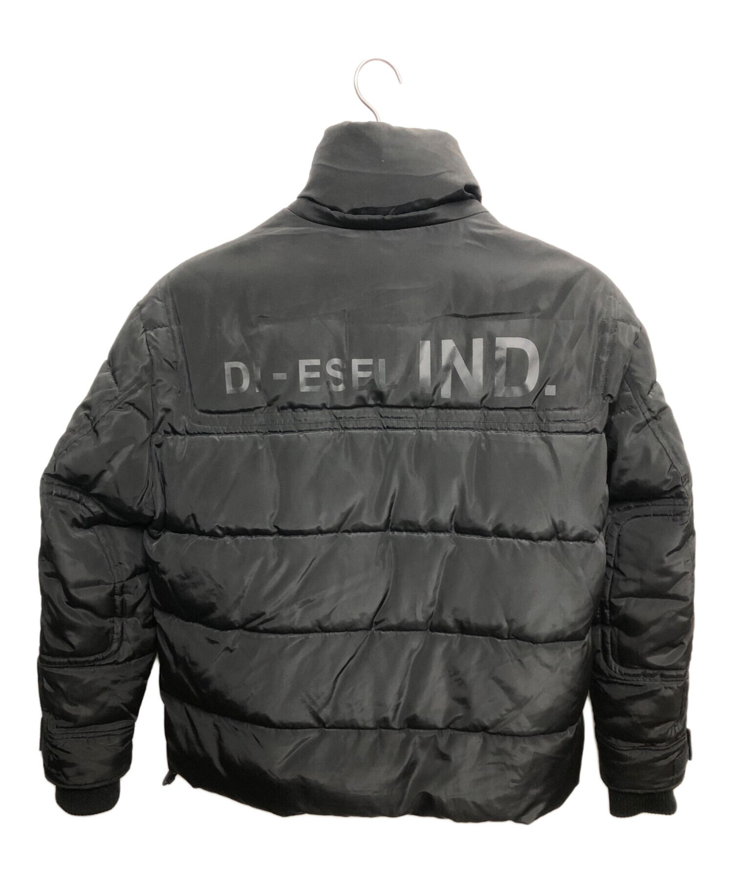 未使用級‼︎ DIESEL バックプリント 中綿 ジャケット 中古・古着通販】DIESEL (ディーゼル) 中綿ジャケット ブラック