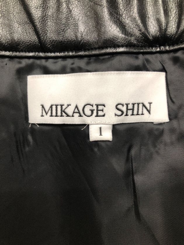 MIKAGE SHIN ミカゲシン カジュアルシャツ 1(S位) 黒x白 【古着】【中古】 中古・古着通販】MIKAGE SKIN (ミカゲシン) スカート ブラック サイズ