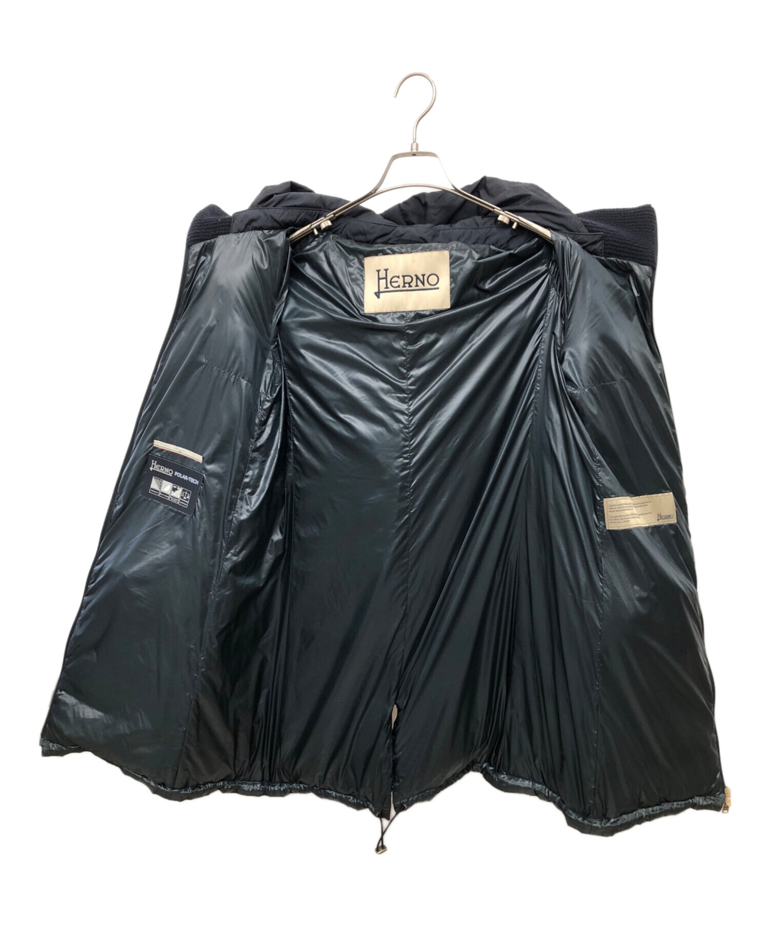 中古・古着通販】HERNO (ヘルノ) 切替ダウンコート ネイビー サイズ:40 