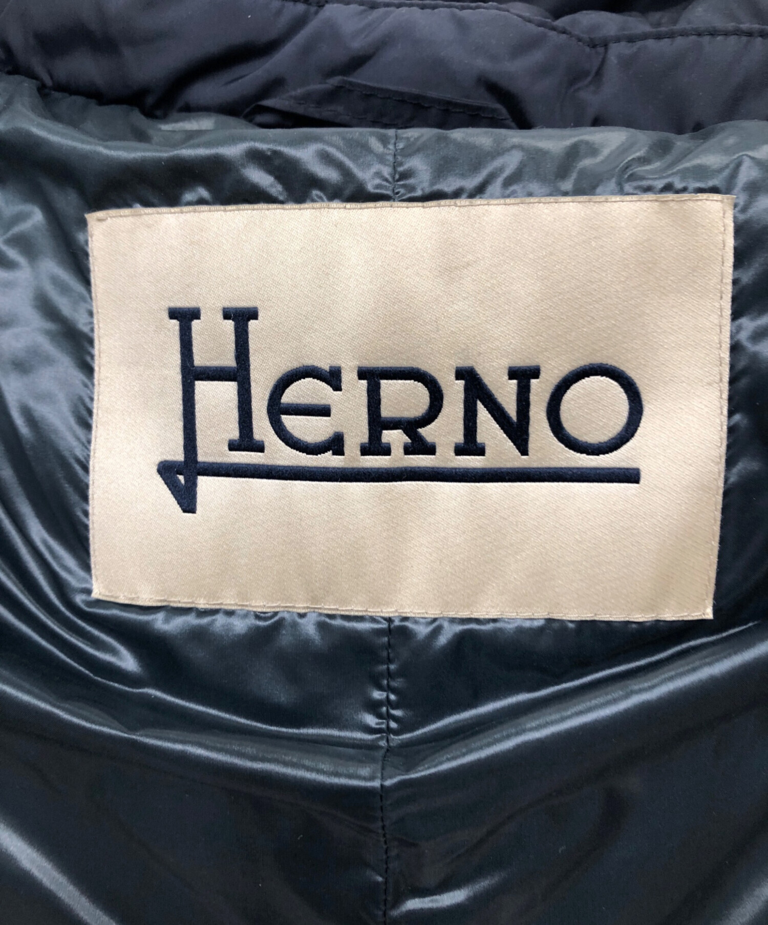 中古・古着通販】HERNO (ヘルノ) 切替ダウンコート ネイビー サイズ:40 