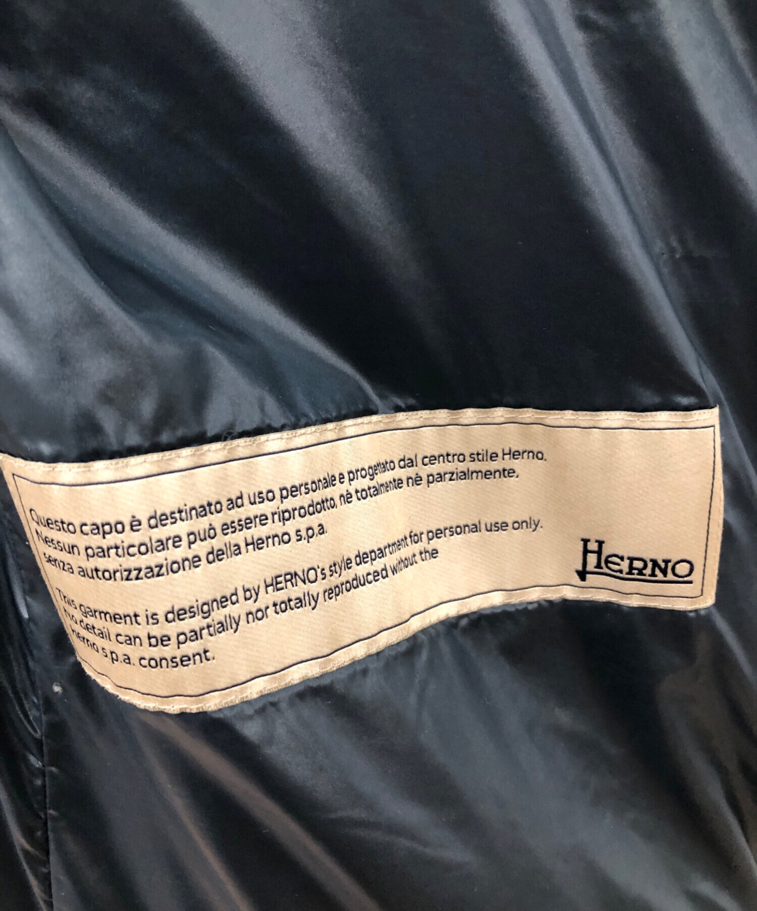 中古・古着通販】HERNO (ヘルノ) 切替ダウンコート ネイビー サイズ:40 