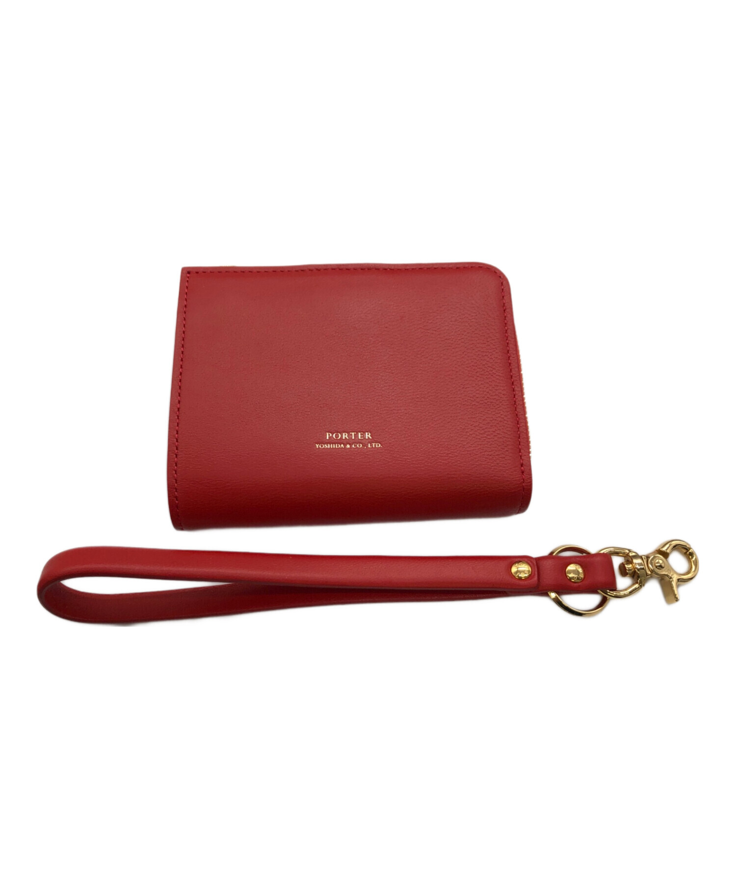 中古・古着通販】PORTER (ポーター) コンパクトウォレット レッド