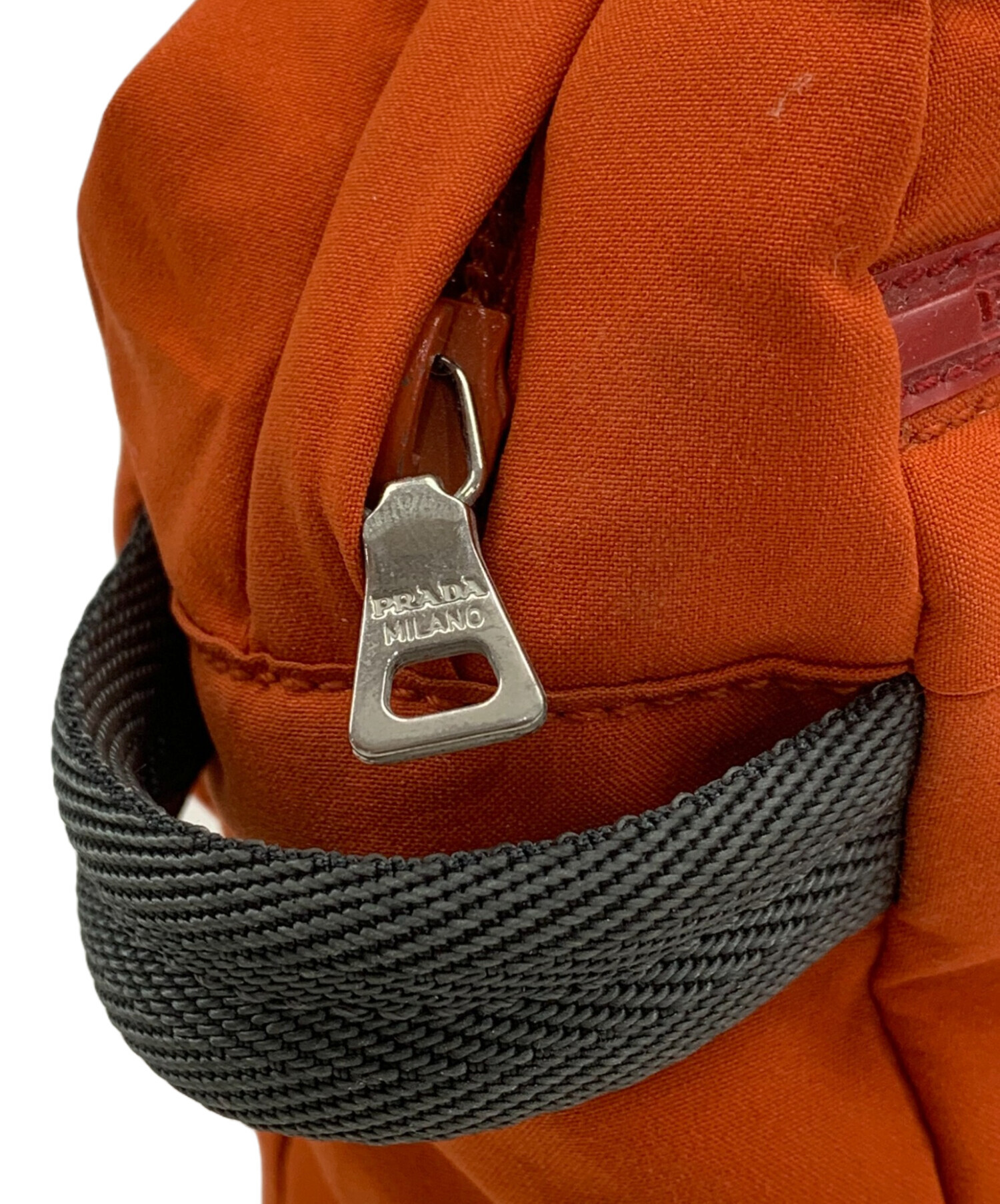 中古・古着通販】PRADA (プラダ) ナイロンポーチ SPORTS オレンジ