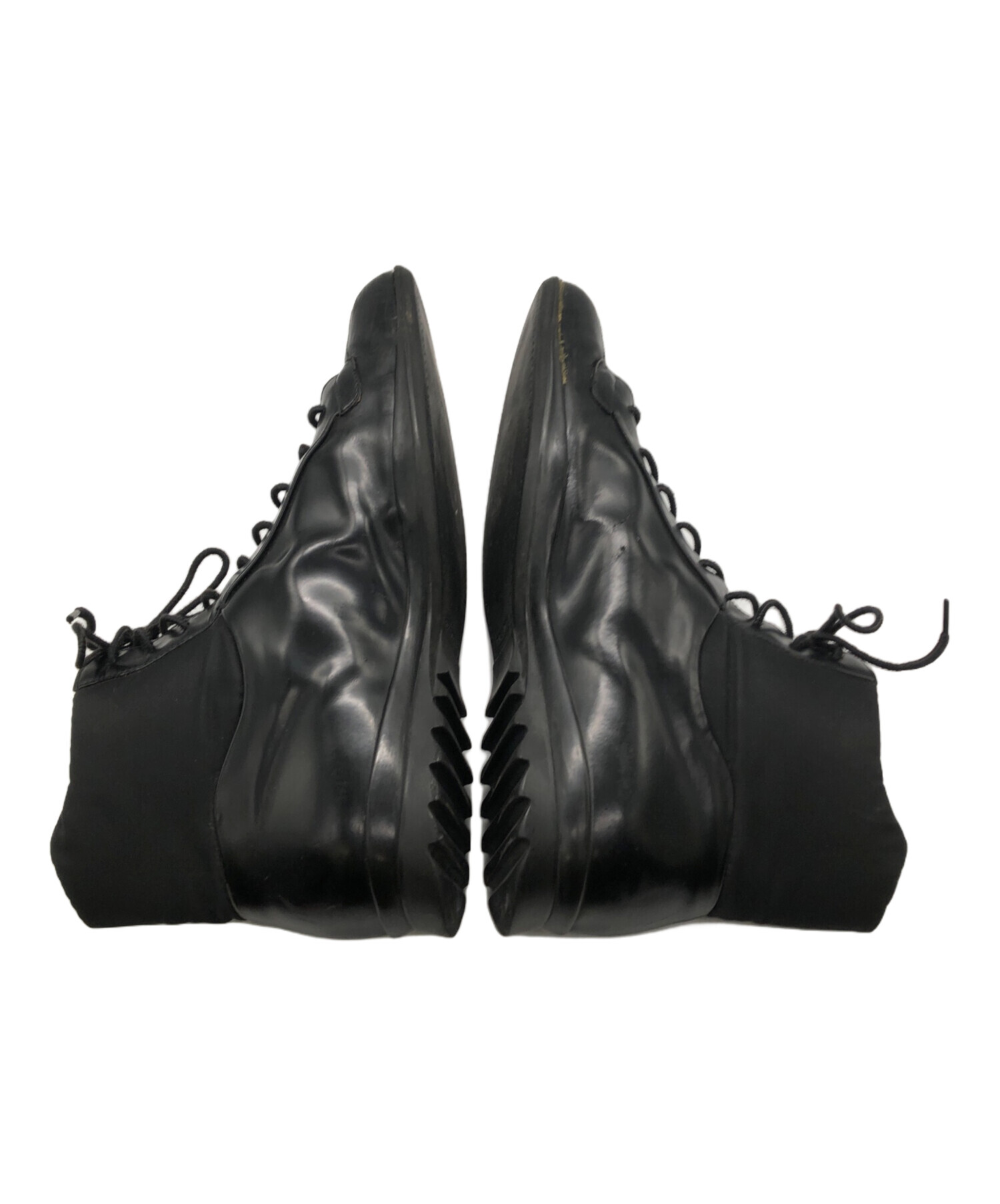 中古・古着通販】PRADA (プラダ) レースアップブーツ ブラック サイズ