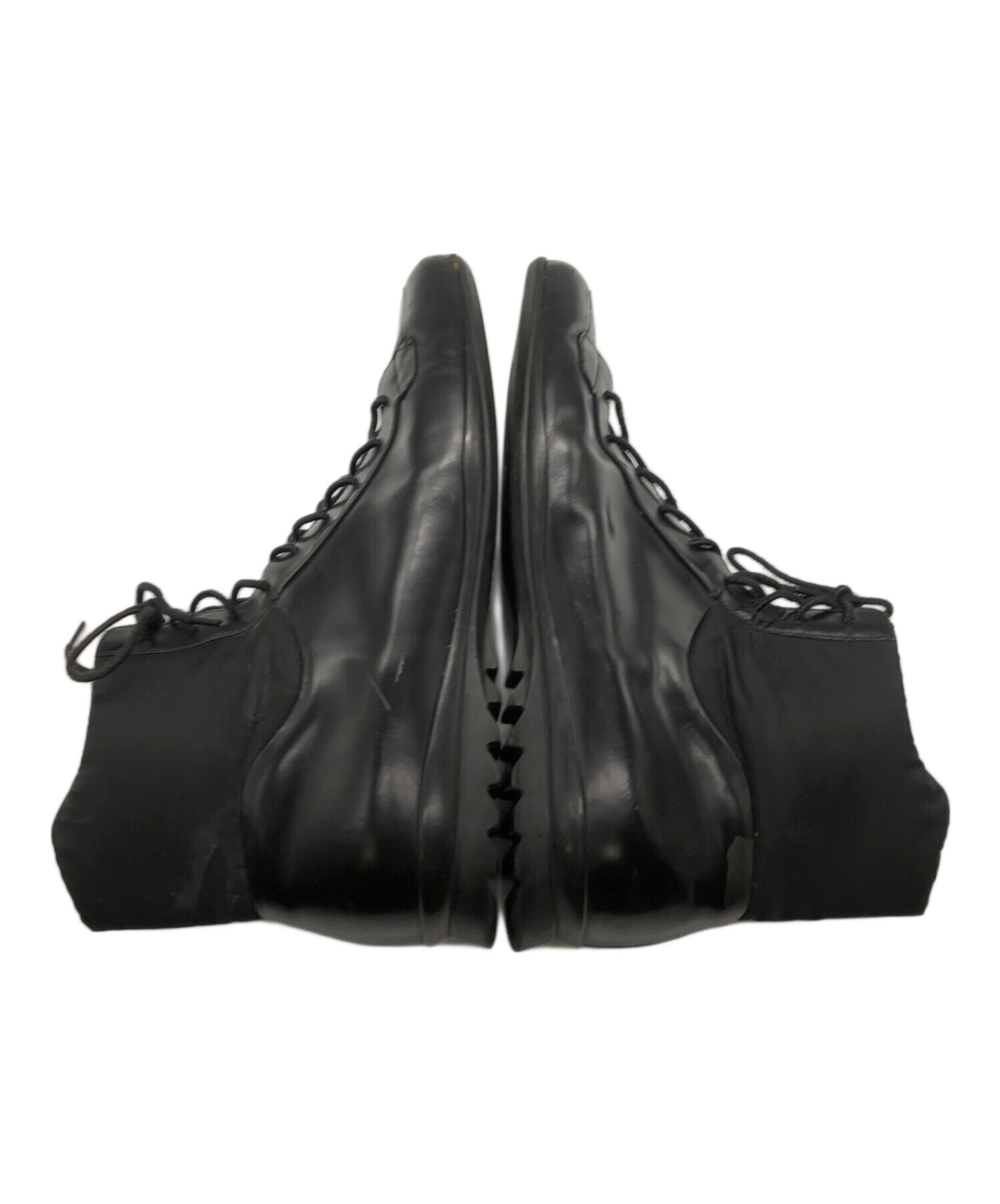 中古・古着通販】PRADA (プラダ) レースアップブーツ ブラック サイズ