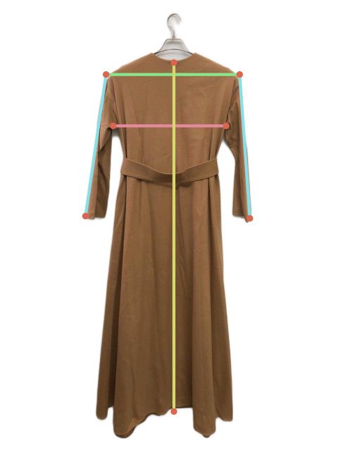 中古・古着通販】ebure (エブール) ウールワンピース ブラウン サイズ