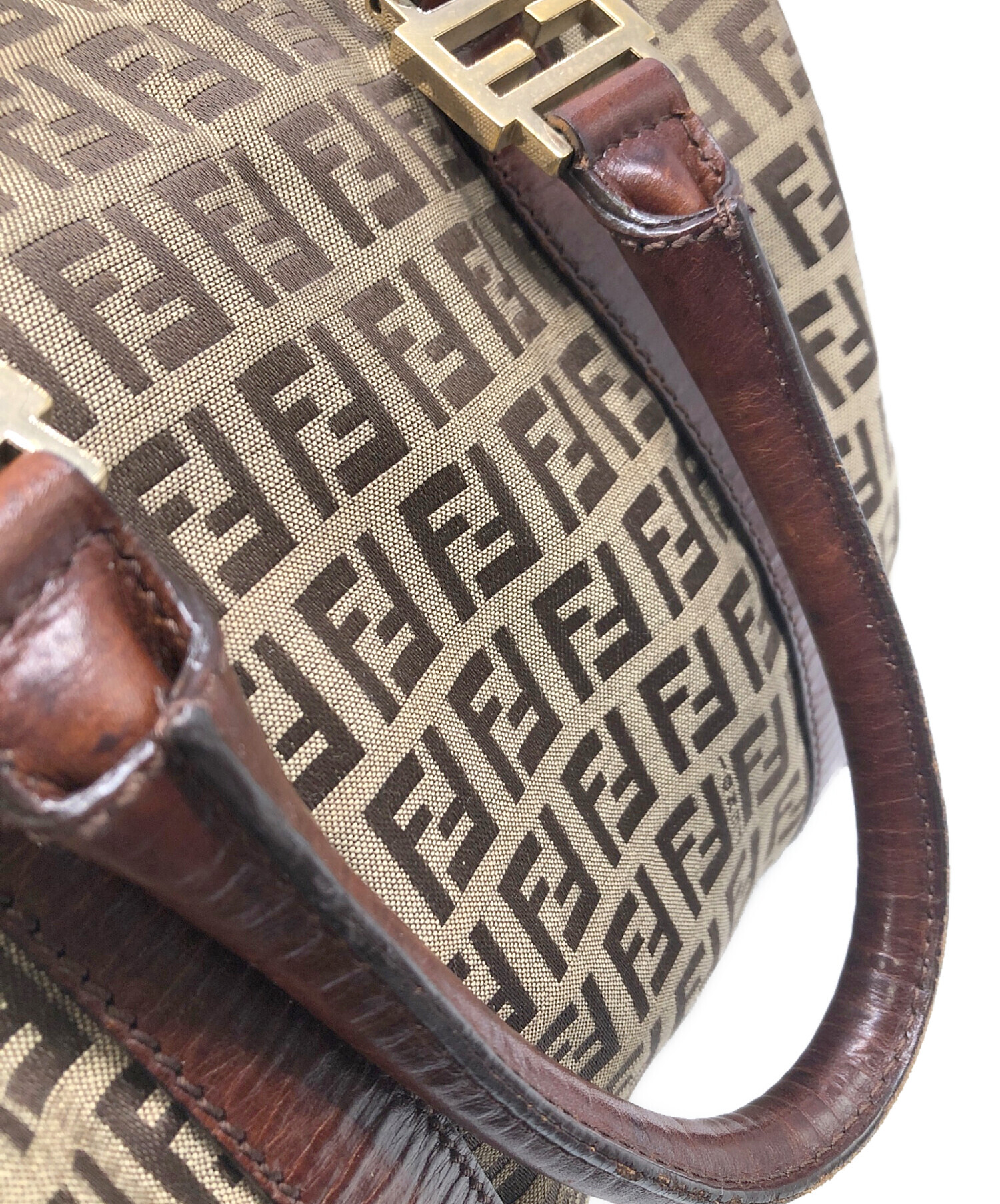 中古・古着通販】FENDI (フェンディ) ズッキーノ ミニボストンバッグ 