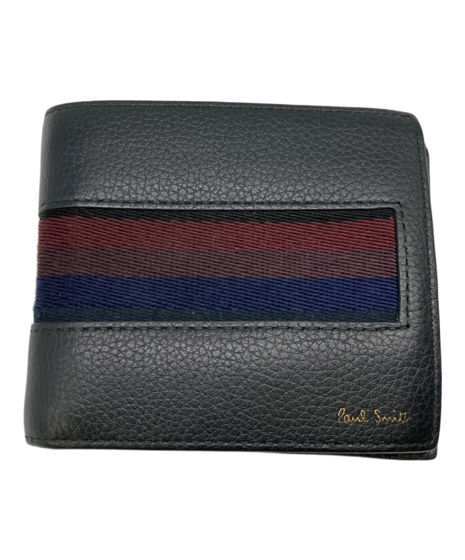 中古・古着通販】PAUL SMITH (ポールスミス) 2つ折り財布 ブラック