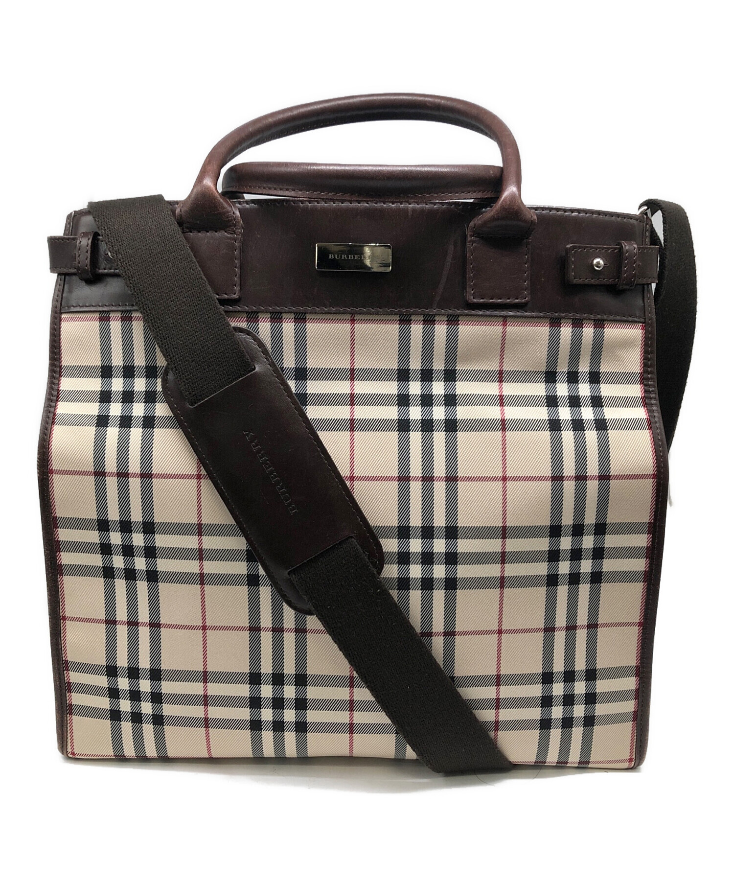 中古・古着通販】BURBERRY (バーバリー) ノバチェック 2WAYバッグ 