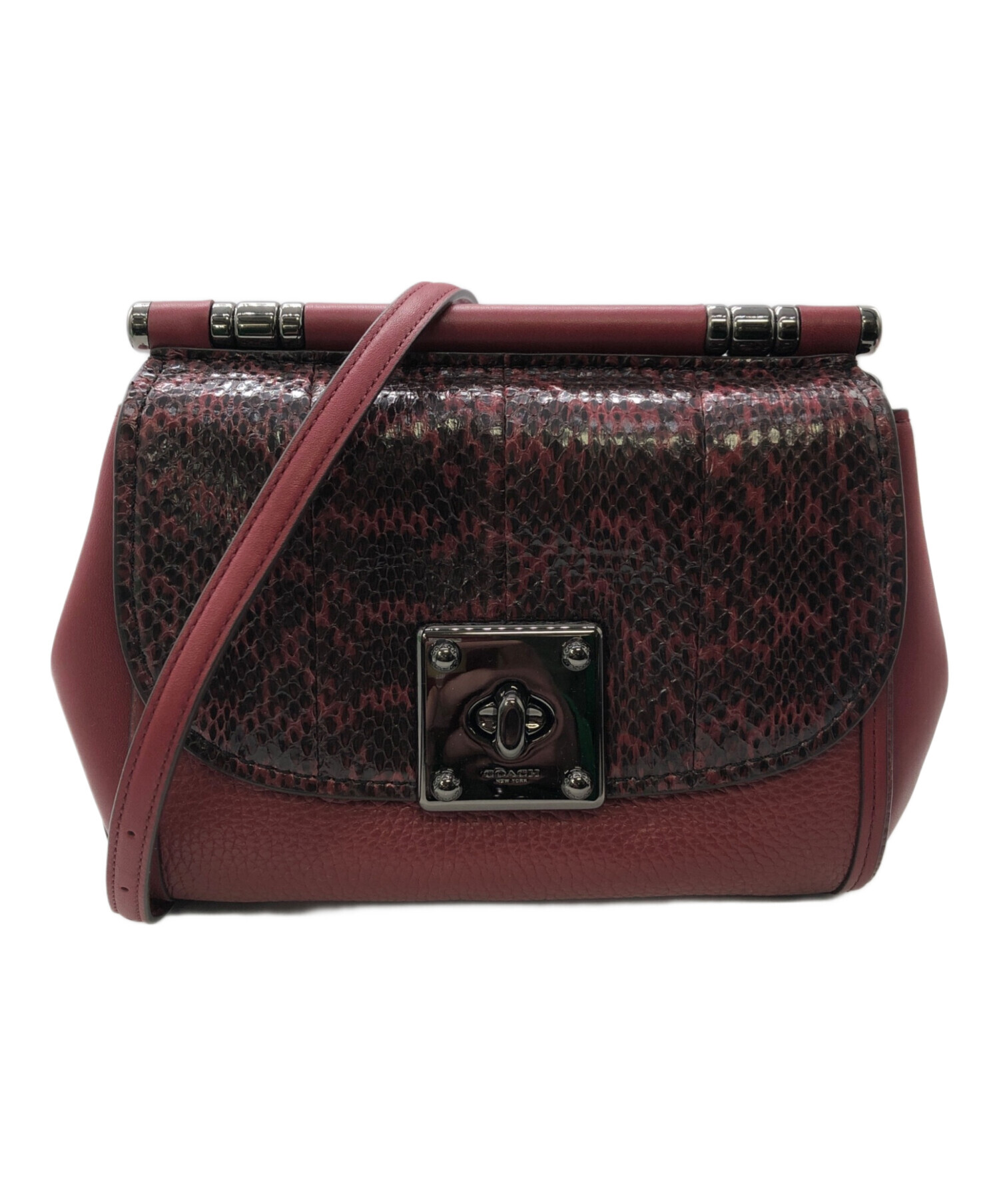 コーチ ドリフタークロスボディ スネーク パイソン ショルダーバッグ 中古・古着通販】COACH (コーチ) ドリフター クロスボディースネーク