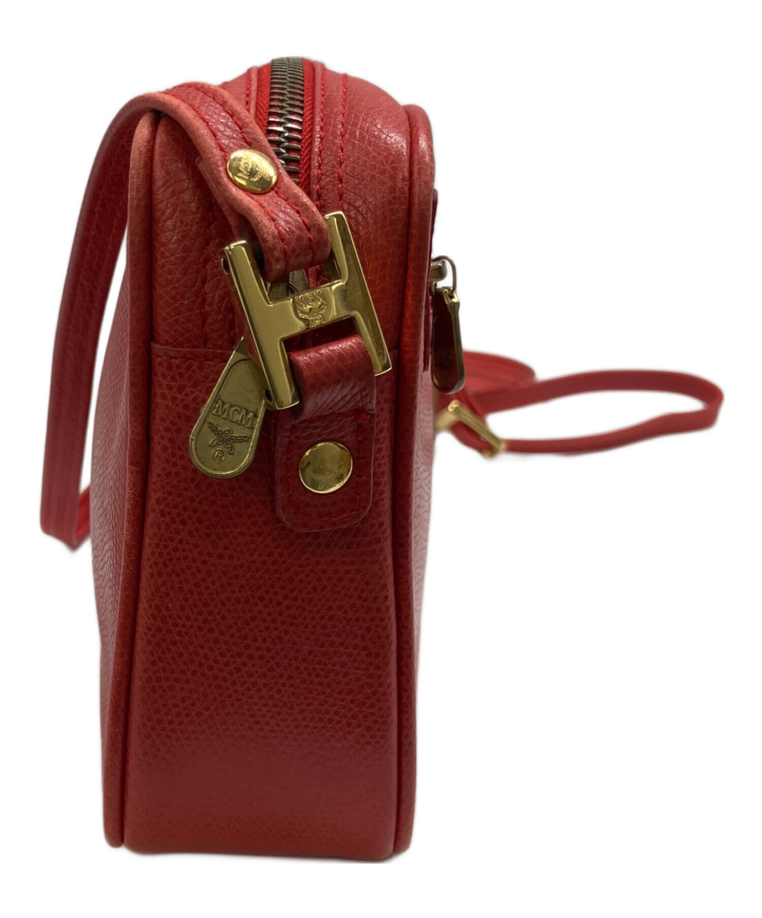 中古・古着通販】MCM (エムシーエム) ショルダーバッグ レッド 