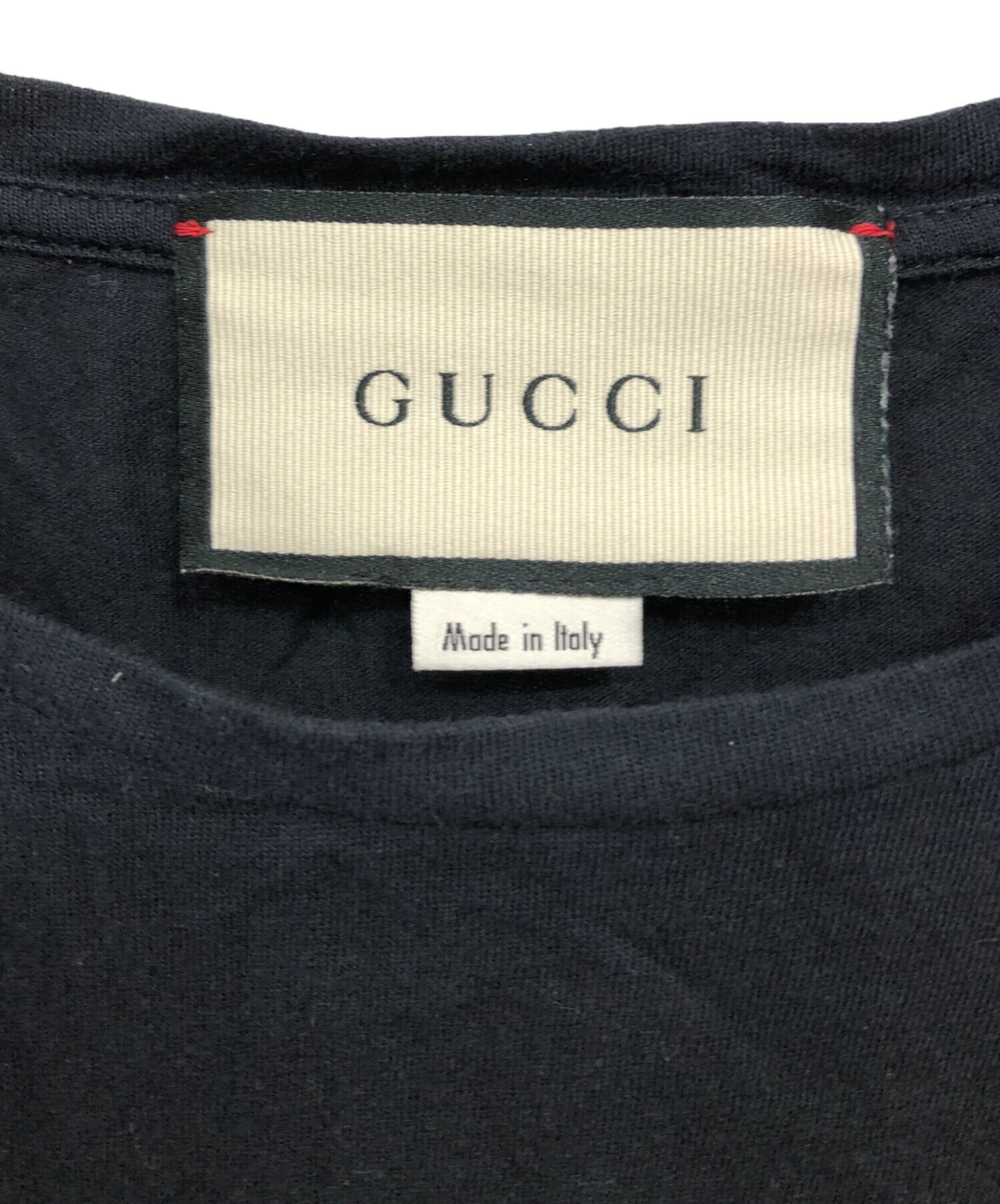y34【人気】グッチ ビッグロゴ プリント Tシャツ イタリア 入手困難 一点物 中古・古着通販】GUCCI (グッチ) ロゴプリントTシャツ／LOGO PRINT T