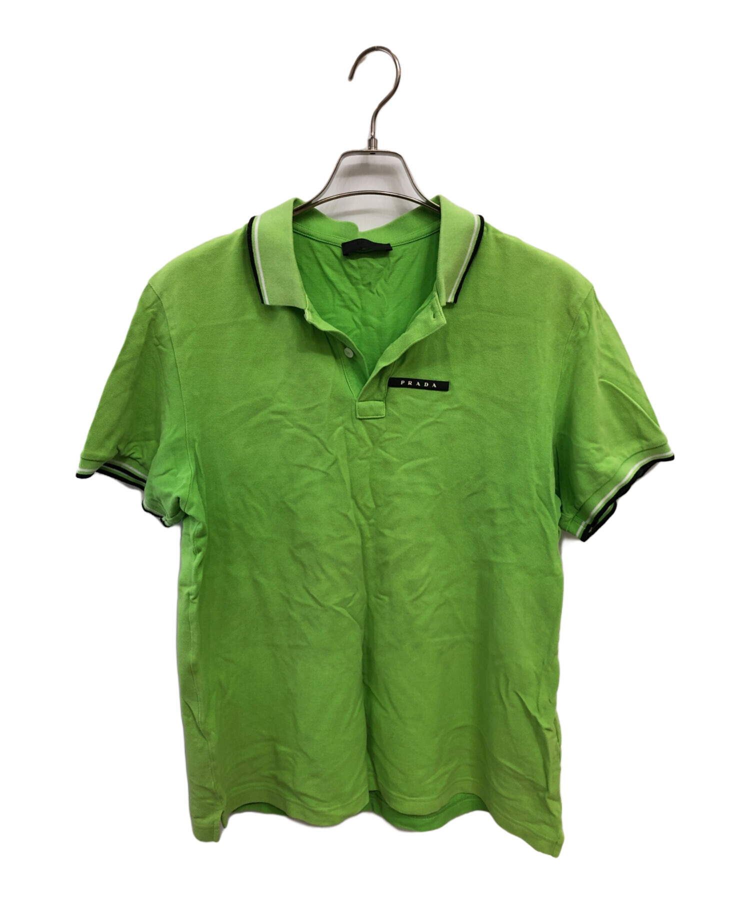中古・古着通販】PRADA (プラダ) ポロシャツ 黄緑 サイズ:XXL