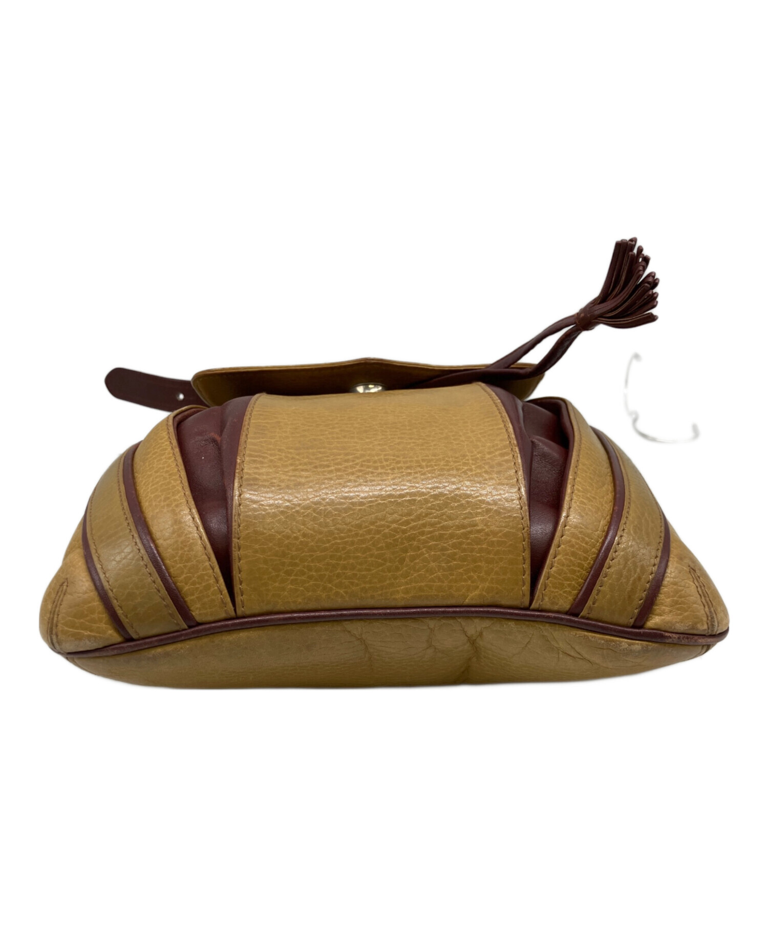 Cartier カルティエ ベージュ レザー ポーチ Cartier マルチェロドゥ  