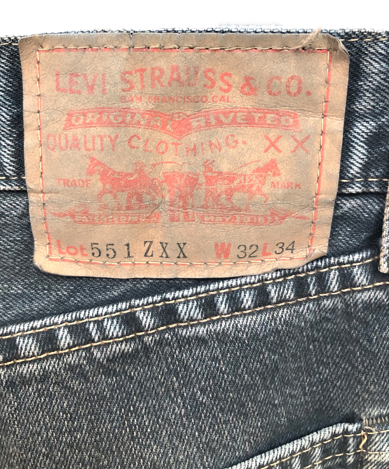 中古・古着通販】LEVI'S (リーバイス) モデル1961 551ZXX ブラック
