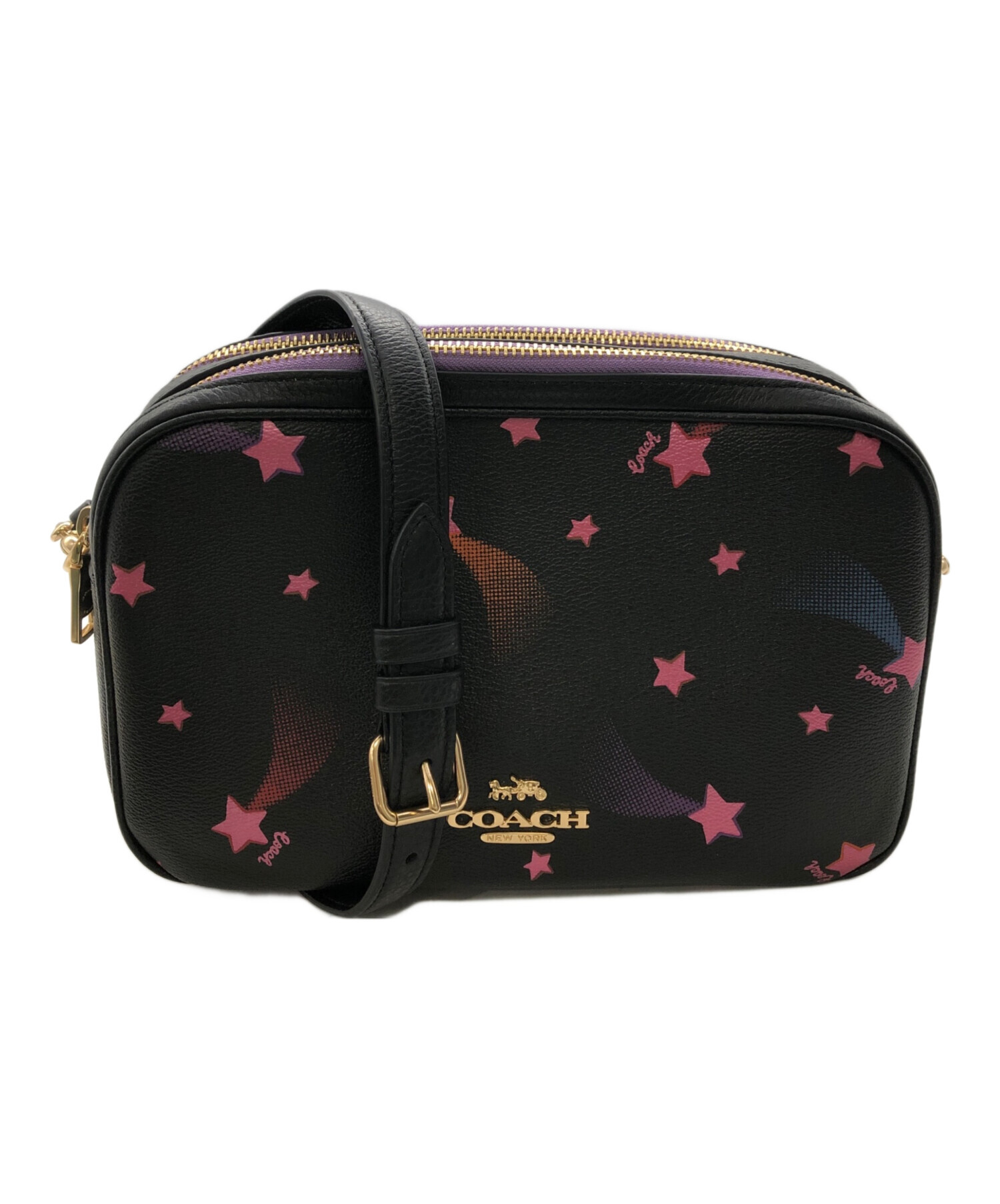COACH ジェス クロスボディ ウィズ スター柄 ショルダーバッグ レザー 中古・古着通販】COACH (コーチ) ジェス ディスコスター プリント