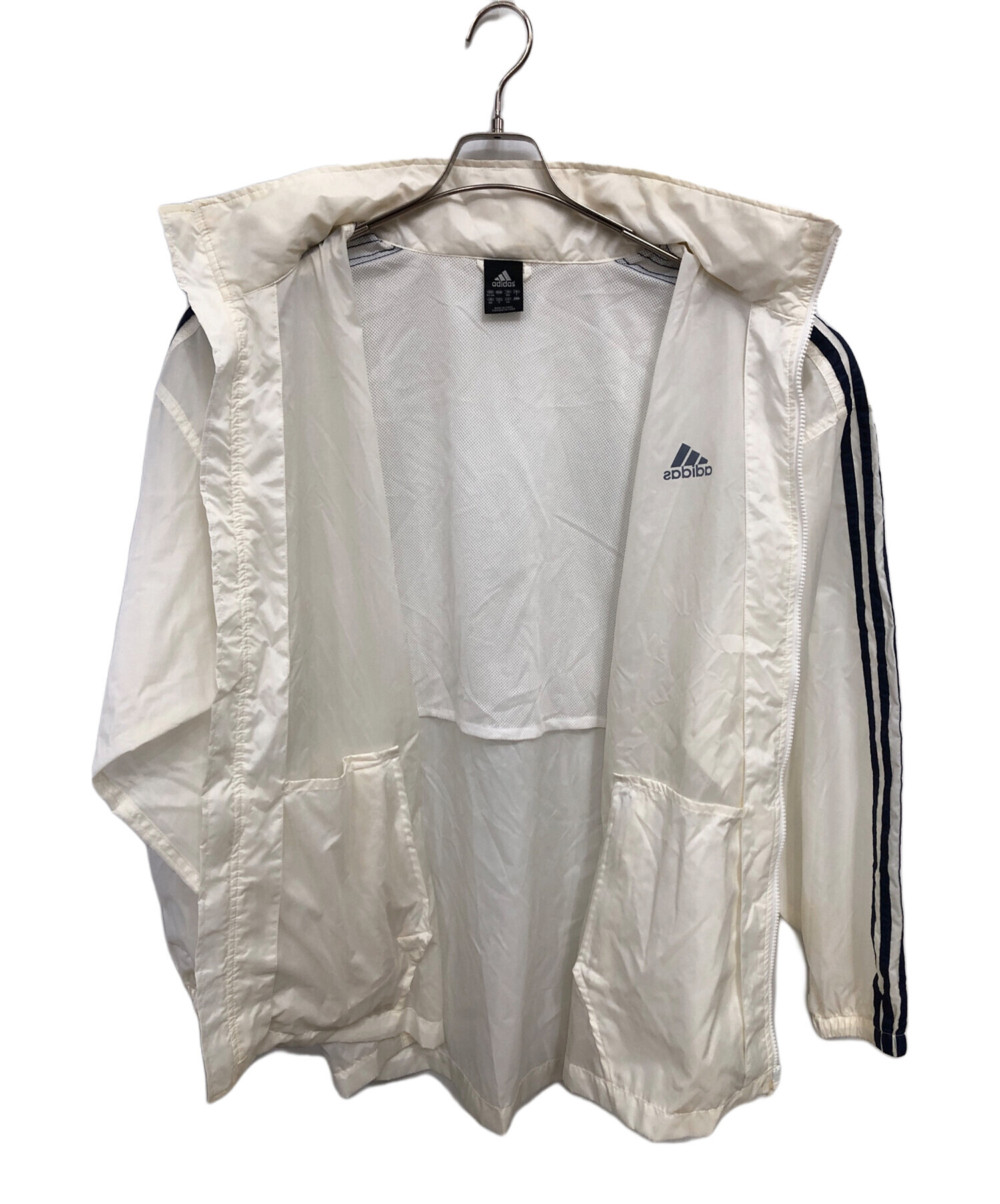 中古・古着通販】adidas (アディダス) ナイロンジャケット ホワイト