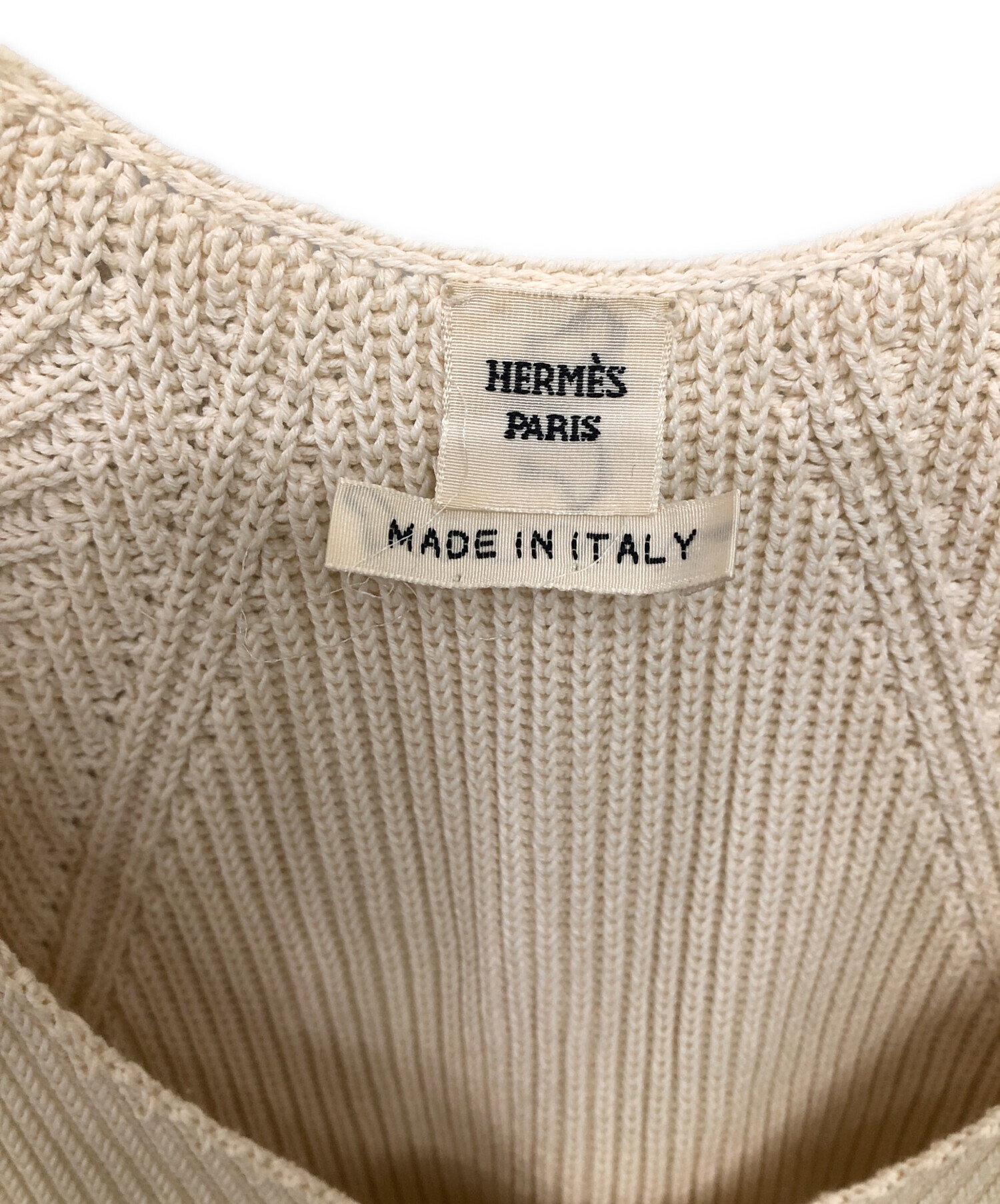 中古・古着通販】HERMES (エルメス) ハイゲージノースリーブニット