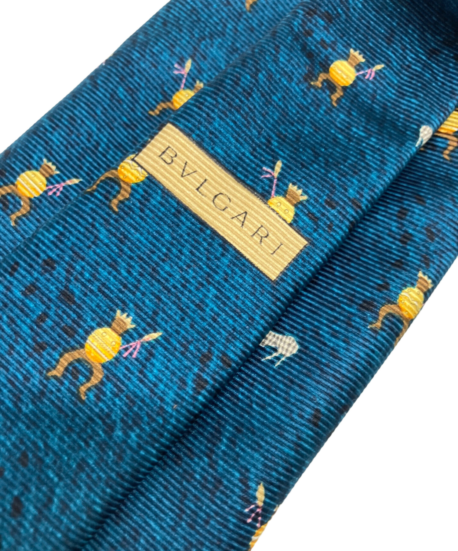 値下げ！【新品未使用】BVLGARI シルク ネクタイ 黄色系 楽天市場】【未使用品】【アパレル】BVLGARI ブルガリ セブン