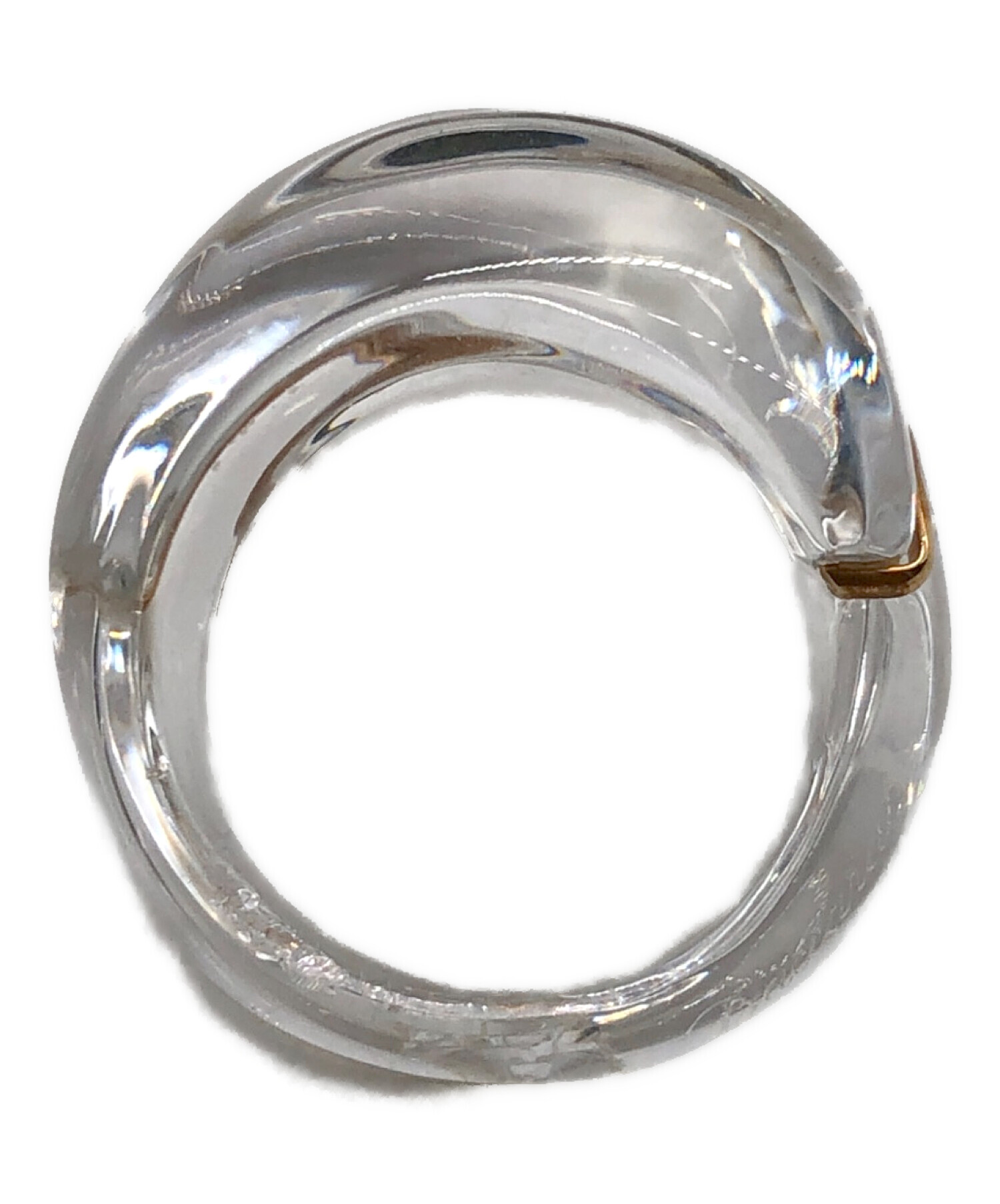 バカラ　Baccarat コキアージュ　イエローリング バカラ Baccarat コキアージュ クリアブルー 約12.5号 リング