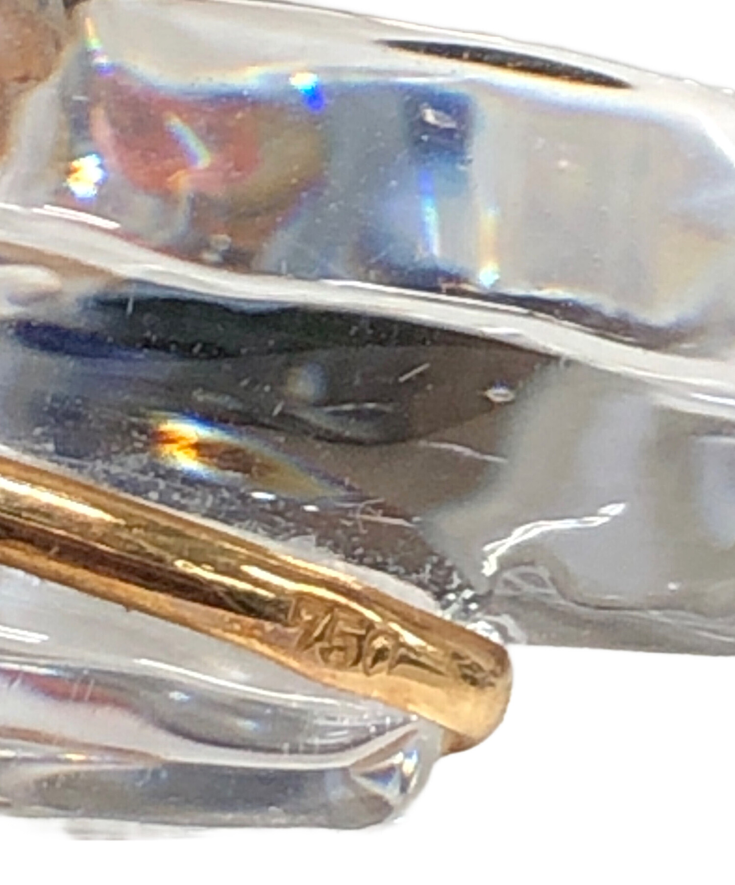 バカラ　Baccarat コキアージュ　イエローリング バカラ Baccarat コキアージュ クリアブルー 約12.5号 リング