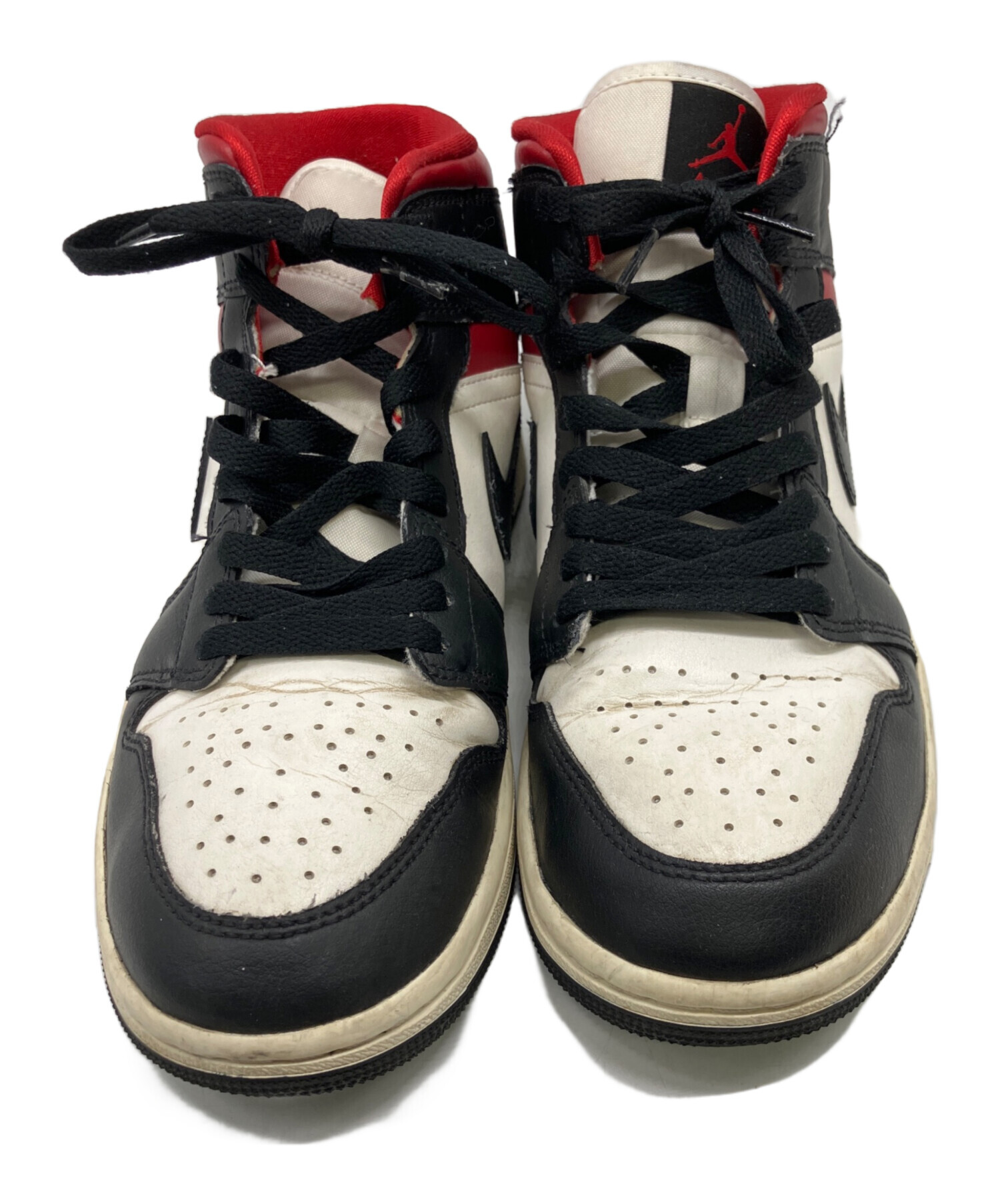 中古・古着通販】NIKE (ナイキ) ハイカットスニーカー ブラック×レッド 