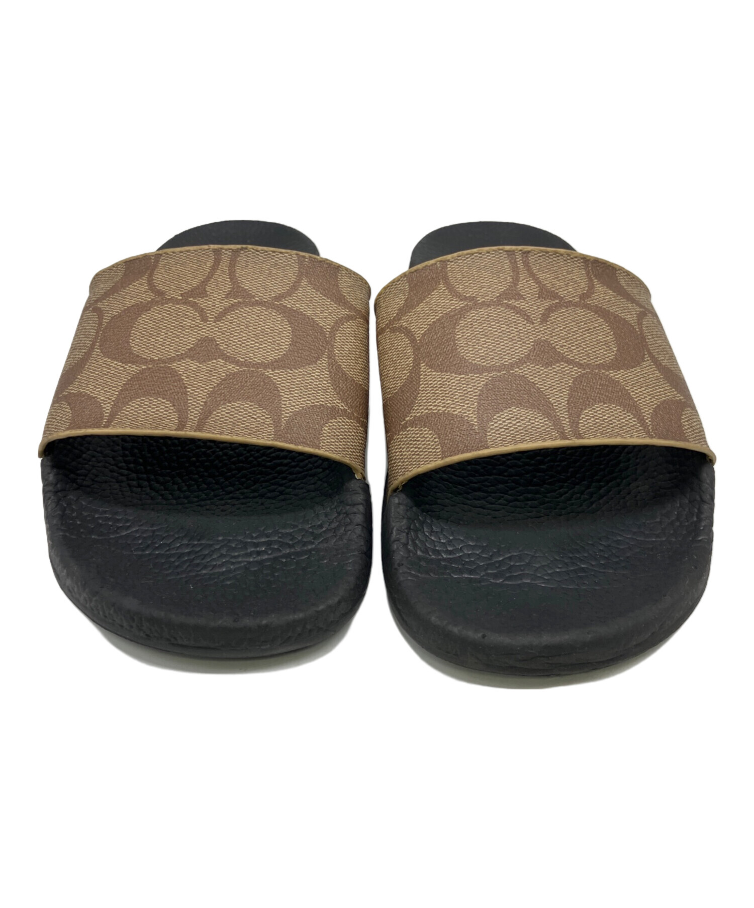 中古・古着通販】COACH (コーチ) サンダル ブラック×ブラウン サイズ