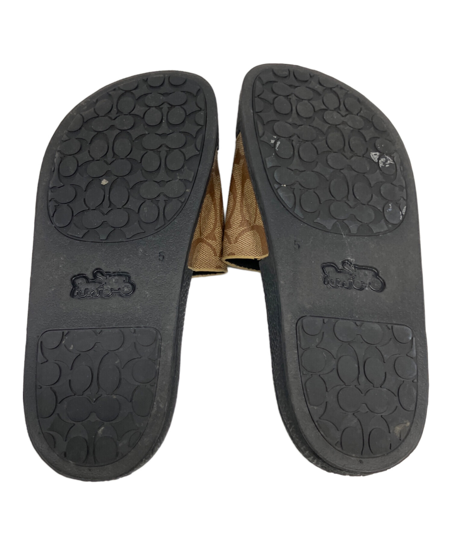 COACH サンダル ミュール 黒/ベージュ COACH サンダル ミュール 黒/ベージュ レディース サンダル | COACH