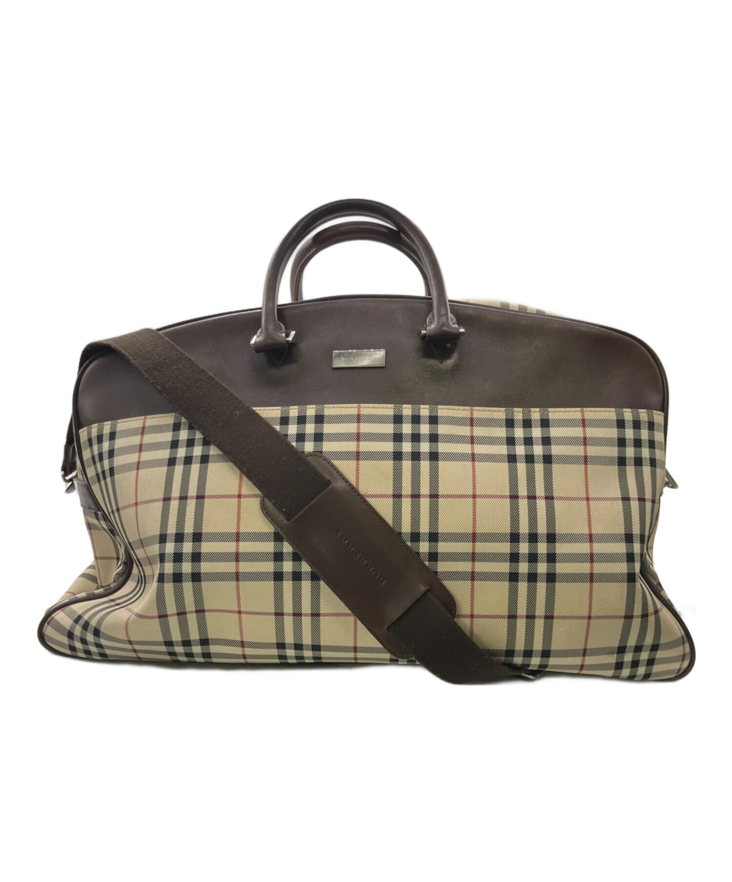 中古・古着通販】BURBERRY (バーバリー) ノバチェック ボストンバッグ 