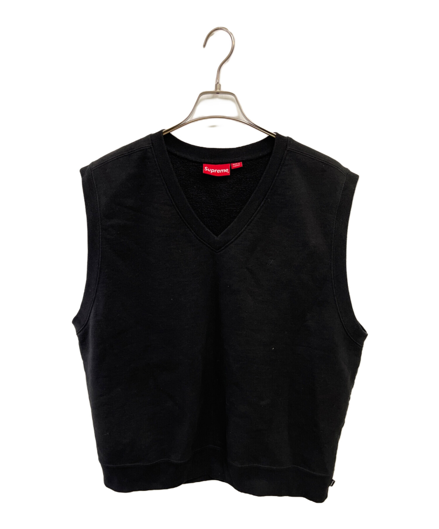 【美品】シュプリーム スウェットベスト23SS ブラック Mサイズ 中古・古着通販】SUPREME (シュプリーム) スウェットベスト ブラック