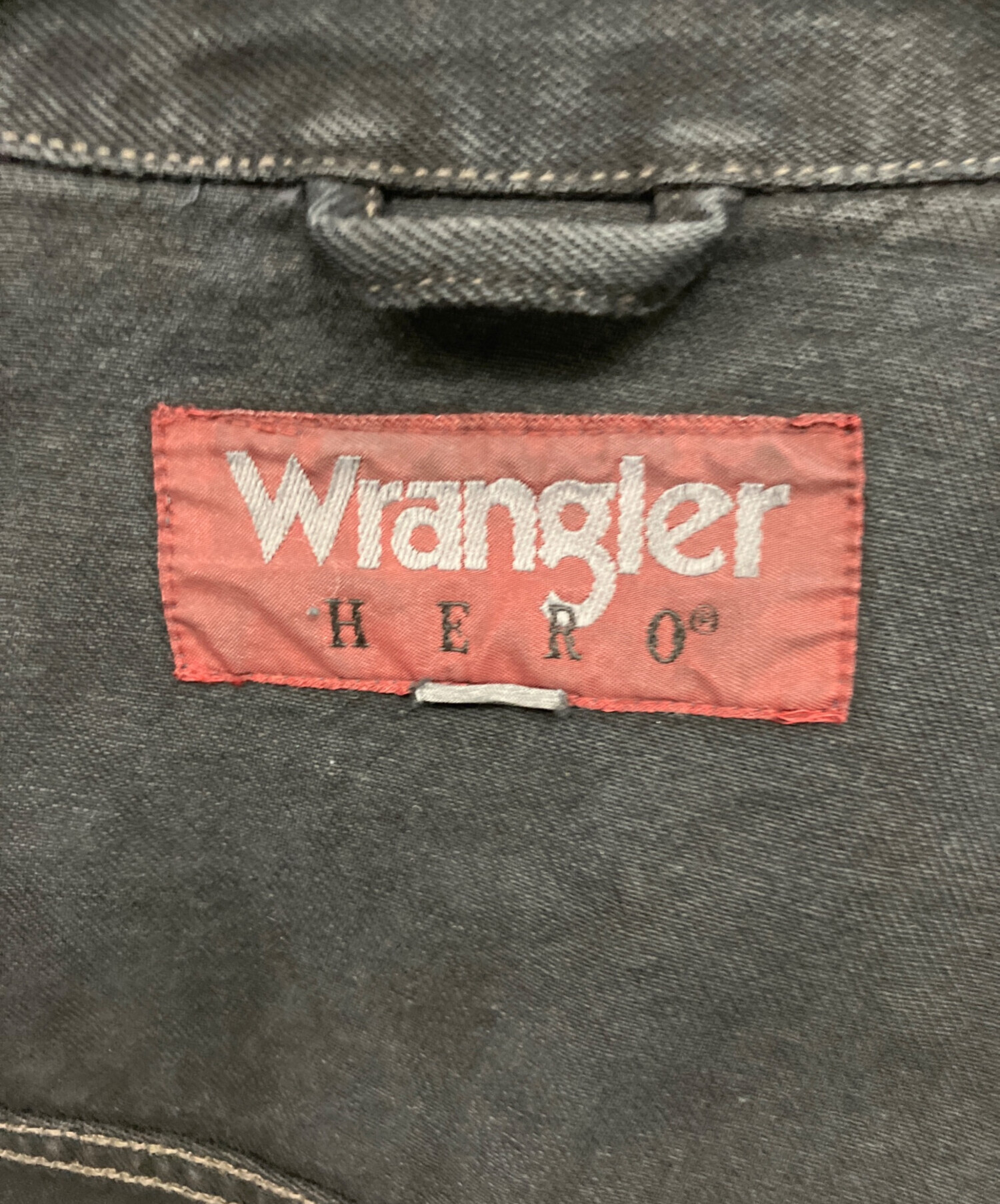 vintage90's古着 Wrangler グレー デニムジャケット 中古・古着通販】Wrangler (ラングラー) 90'S~ ラングラーヒーロー 後