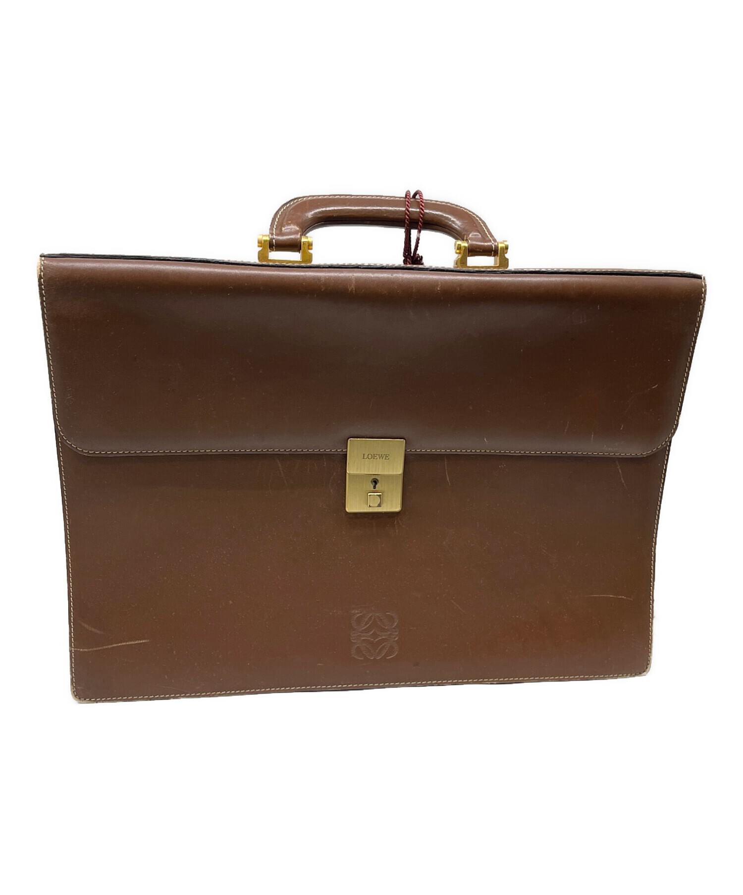 中古・古着通販】LOEWE (ロエベ) ビジネスバッグ ブラウン｜ブランド